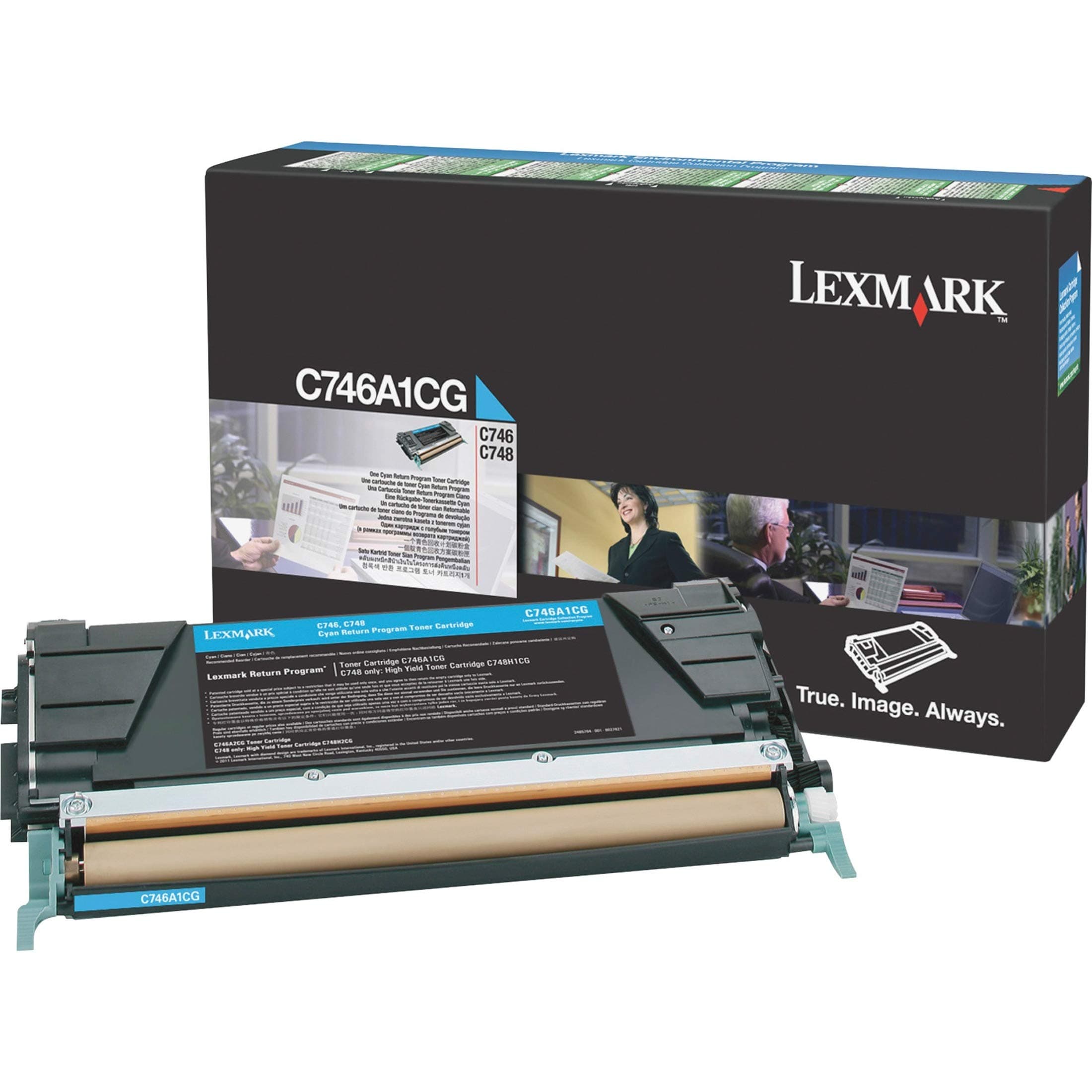 LEXMARK C746 C748 тонер касета циан стандартен капацитет 7 000 страници 1 пакет С програма за връщане