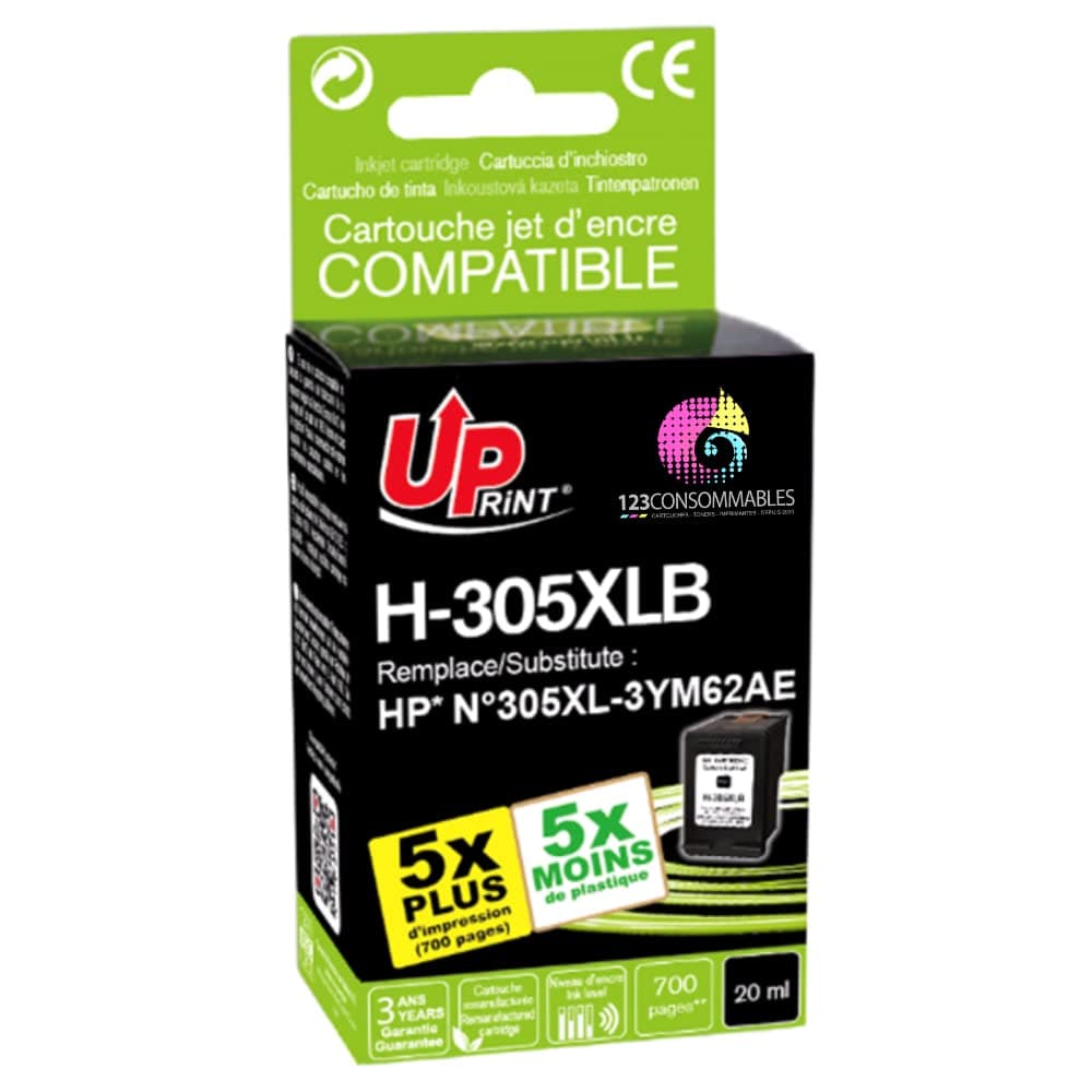 Мастилница UPRINT, HP 305XL, 3YM62AE, Черен