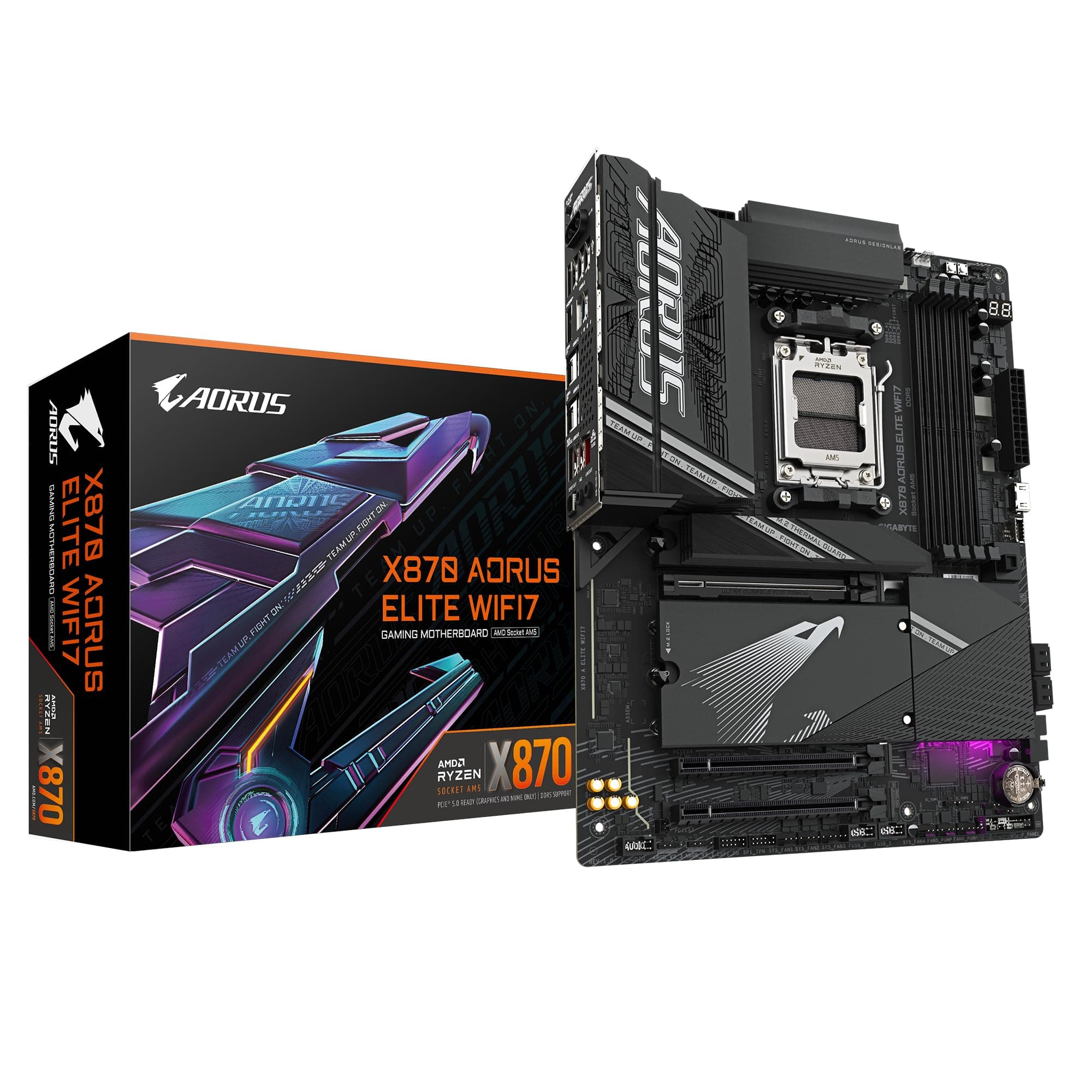 Дънна платка GIGABYTE X870 AORUS ELITE WIFI 7, Socket AM5
