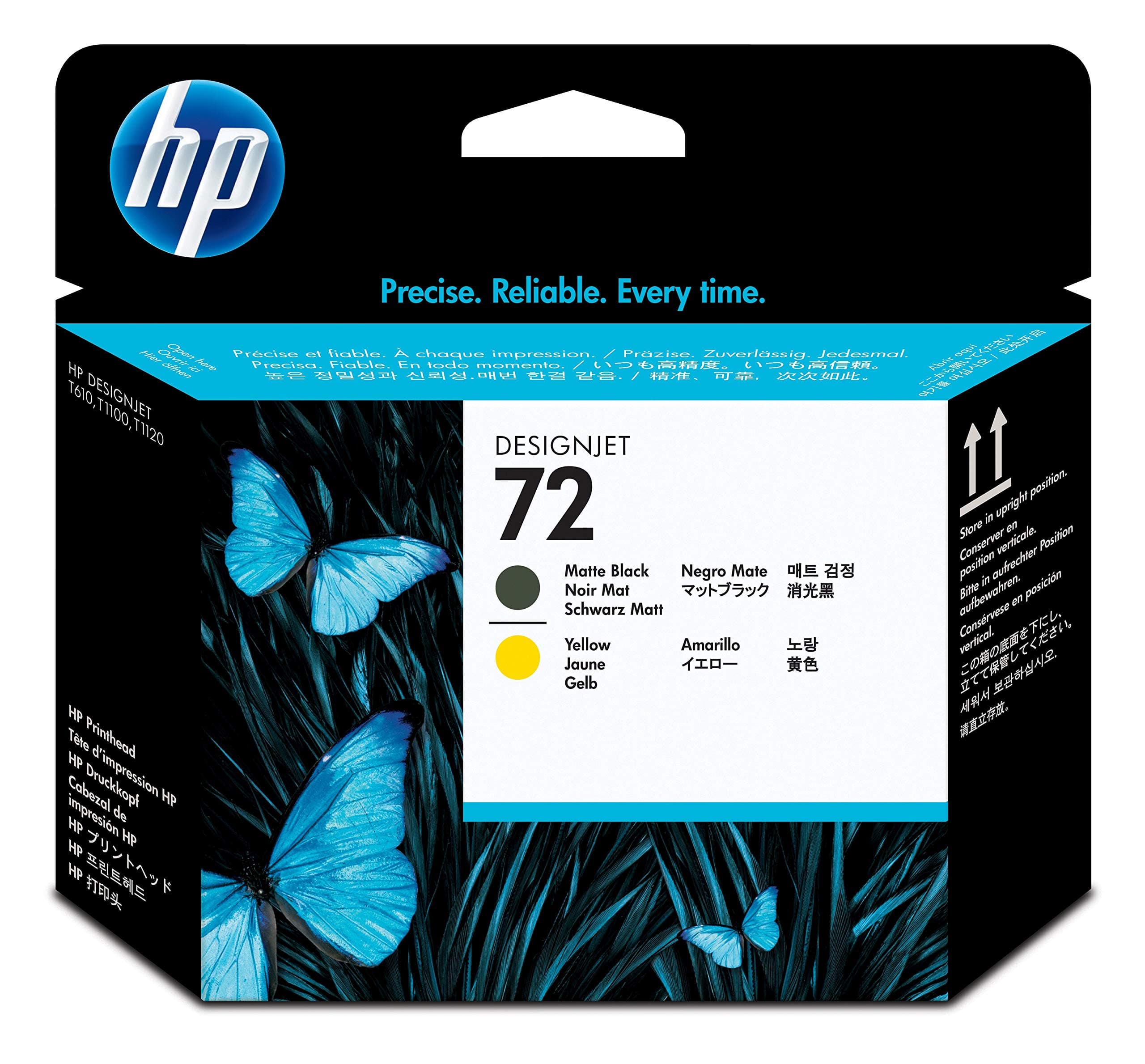 HP 72 оригинална печатаща глава C9384A матово черно и жълто стандартен капацитет 1 опаковка