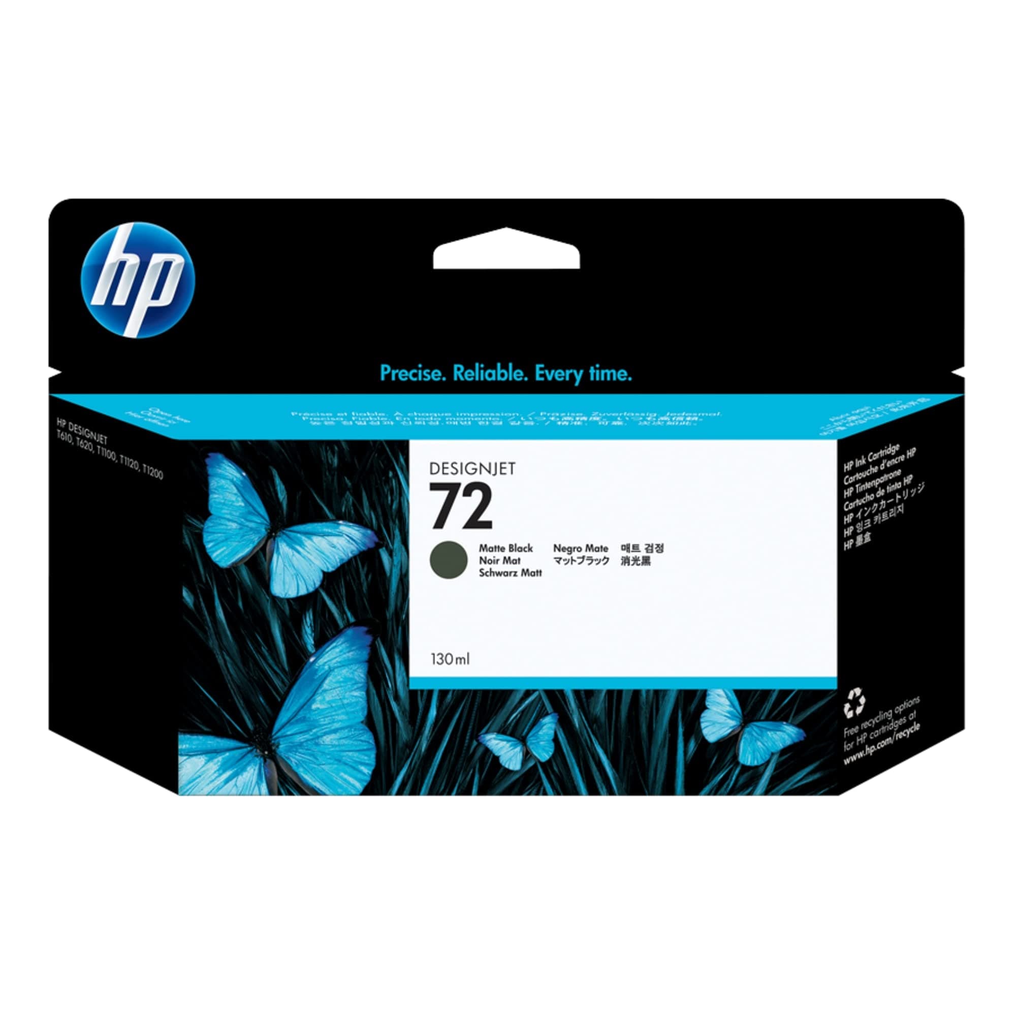 HP 72 оригинална мастилена касета C9403A матово черна с голям капацитет 130 ml 1 опаковка