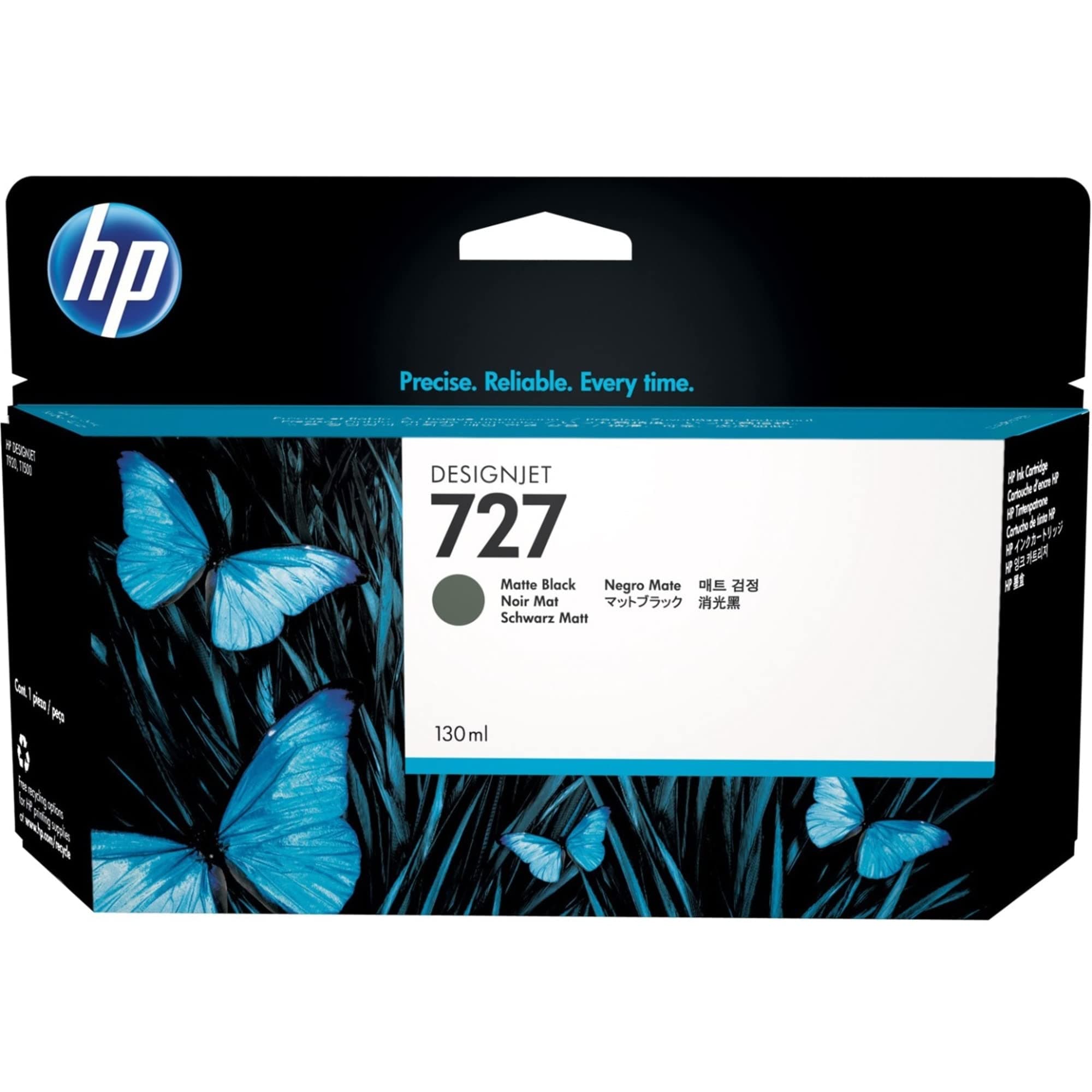 HP 727 оригинална касета с мастило B3P22A матово черно стандартен капацитет 130 ml 1 опаковка