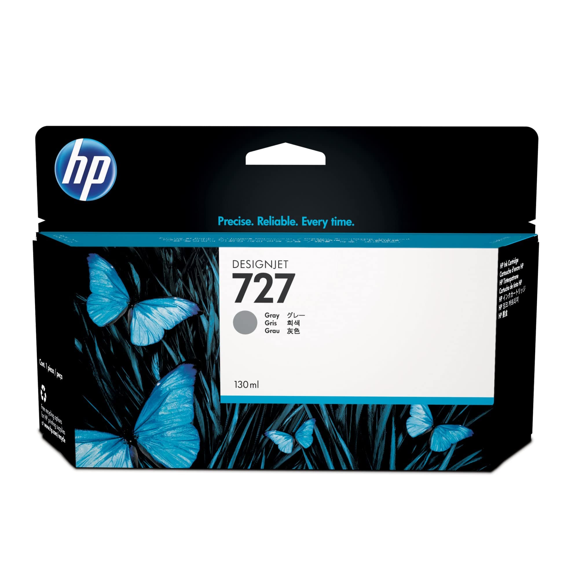 HP 727 оригинална касета с мастило B3P24A сива стандартен капацитет 130 ml 1 опаковка