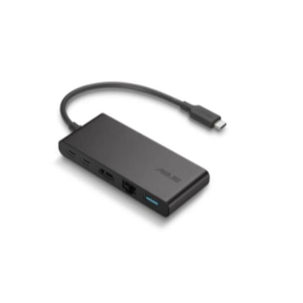 Докинг станция Asus Dual 4K USB-C Dock DC201, от USB-C към 3x USB-C, 1x USB-A, 1x HDMI (4K@144Hz), 1x RJ-45, черна
