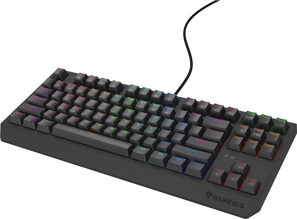 Genesis Gaming Keyboard Thor 230 TKL Lite US Rainbow Mechanical Outemu Red Black Hot Swap