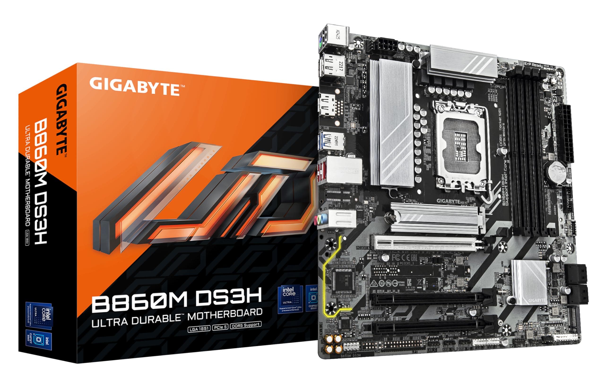 Дънна платка GIGABYTE B860M DS3H, LGA 1851