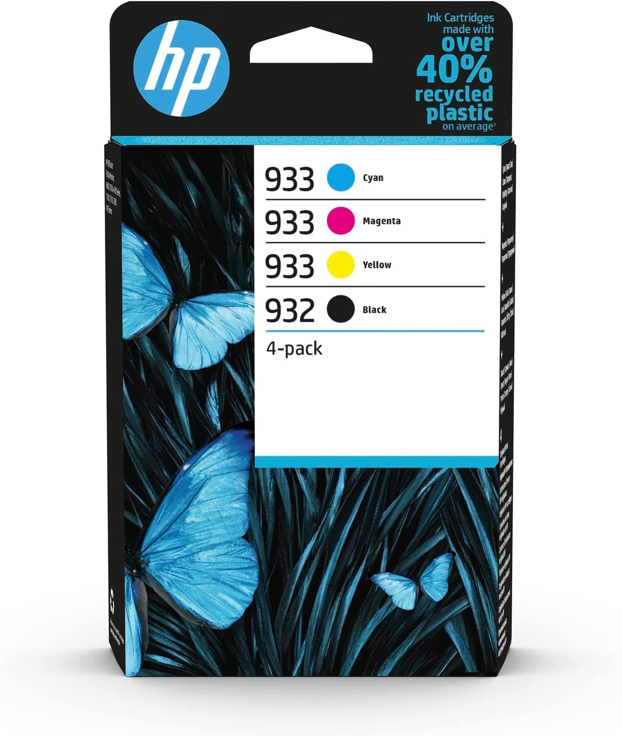 HP 5LB 932 черна 933 CMY оригинална касета с мастило 4 пакета