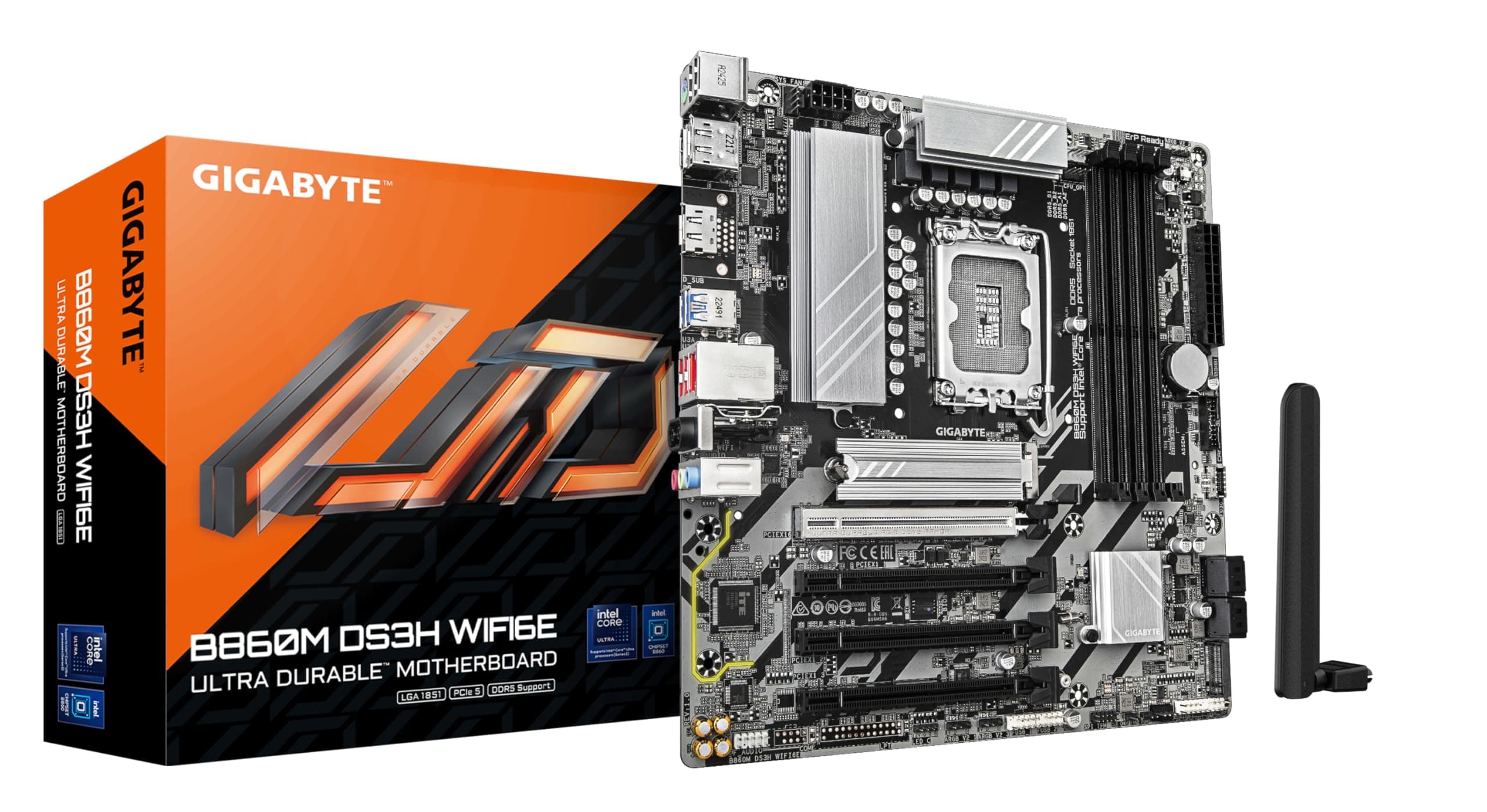 Дънна платка GIGABYTE B860M DS3H WIFI 6E, LGA 1851