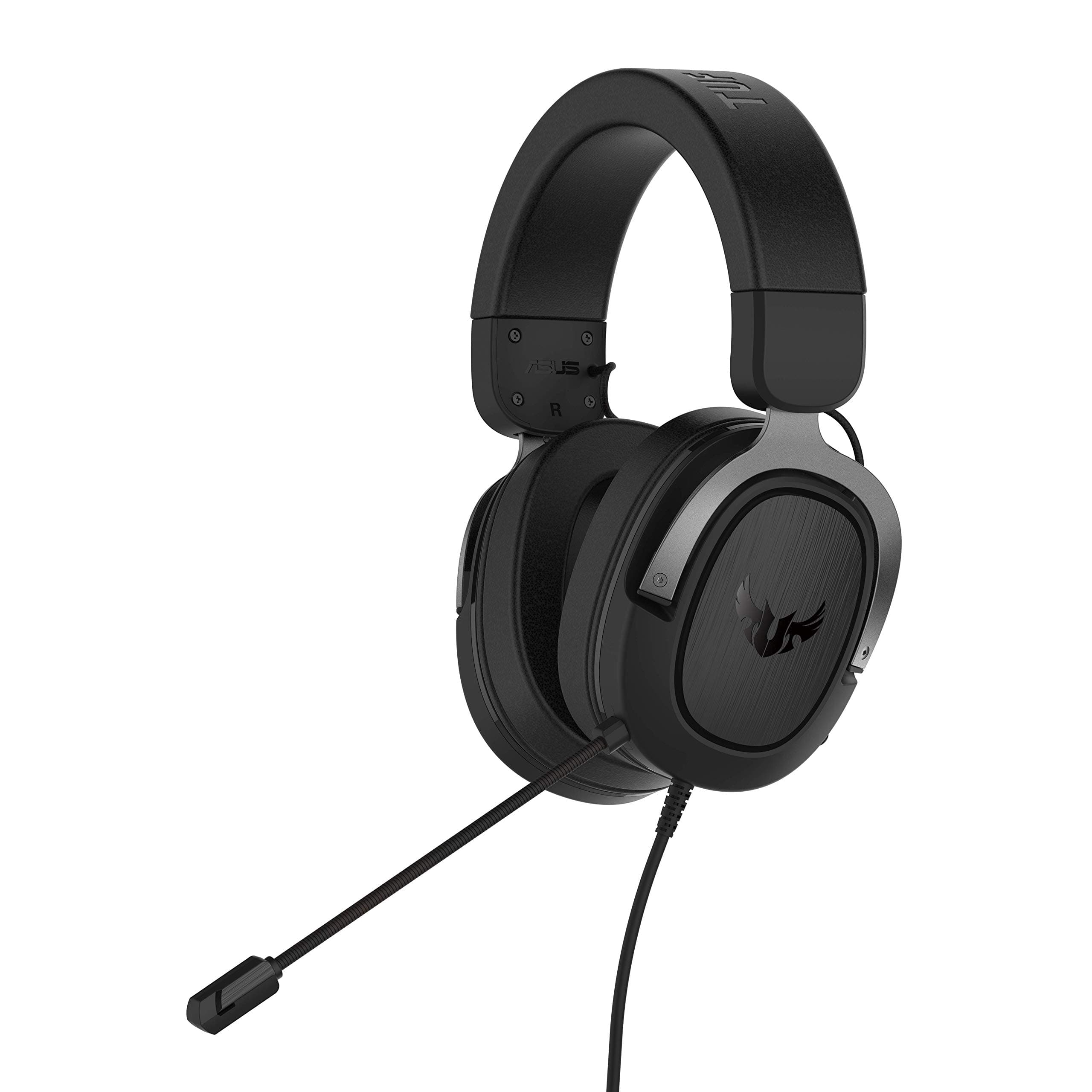 Asus TUF Gaming H3 Wired Headset(Discord Certified Mic, 7.1 Surround Sound, 50mm Drivers, Lightweight, 3.5mm, For PC, Mac, PS4, Xbox One, Switch and Mobile Devices), Black