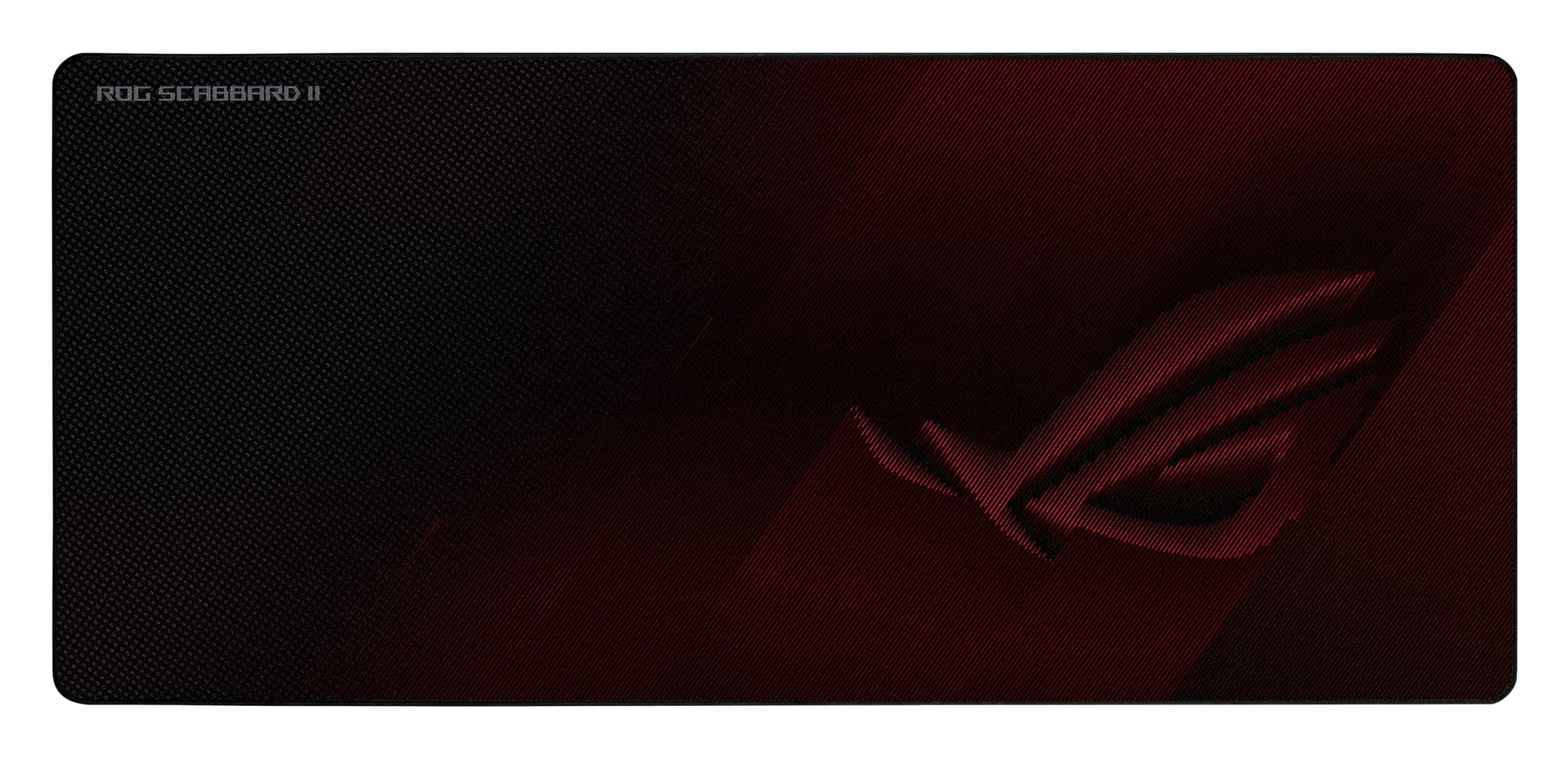 Asus ROG SCABBARD II is extended gaming mouse pad with protective nano-coating for a water-, oil-and dust-repellant surface, with anti-fray, flat-stitched edges and a non-slip rubber base