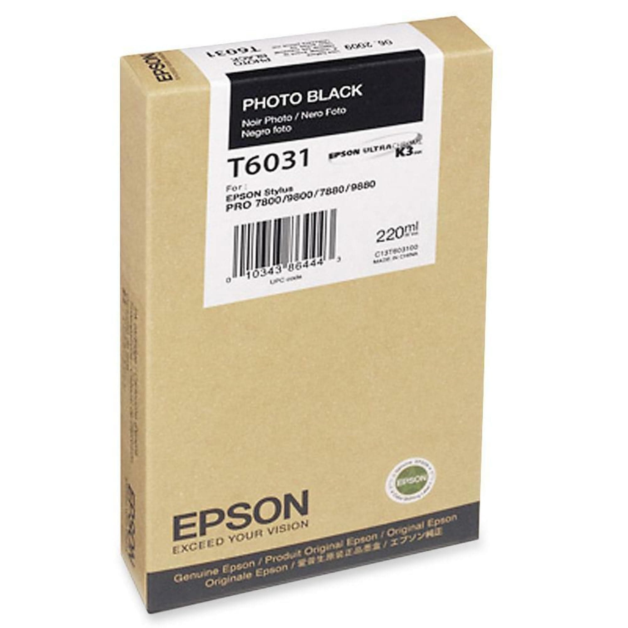 EPSON 5LB T6031 касета с мастило фото черна стандартен капацитет 220 ml 1 опаковка