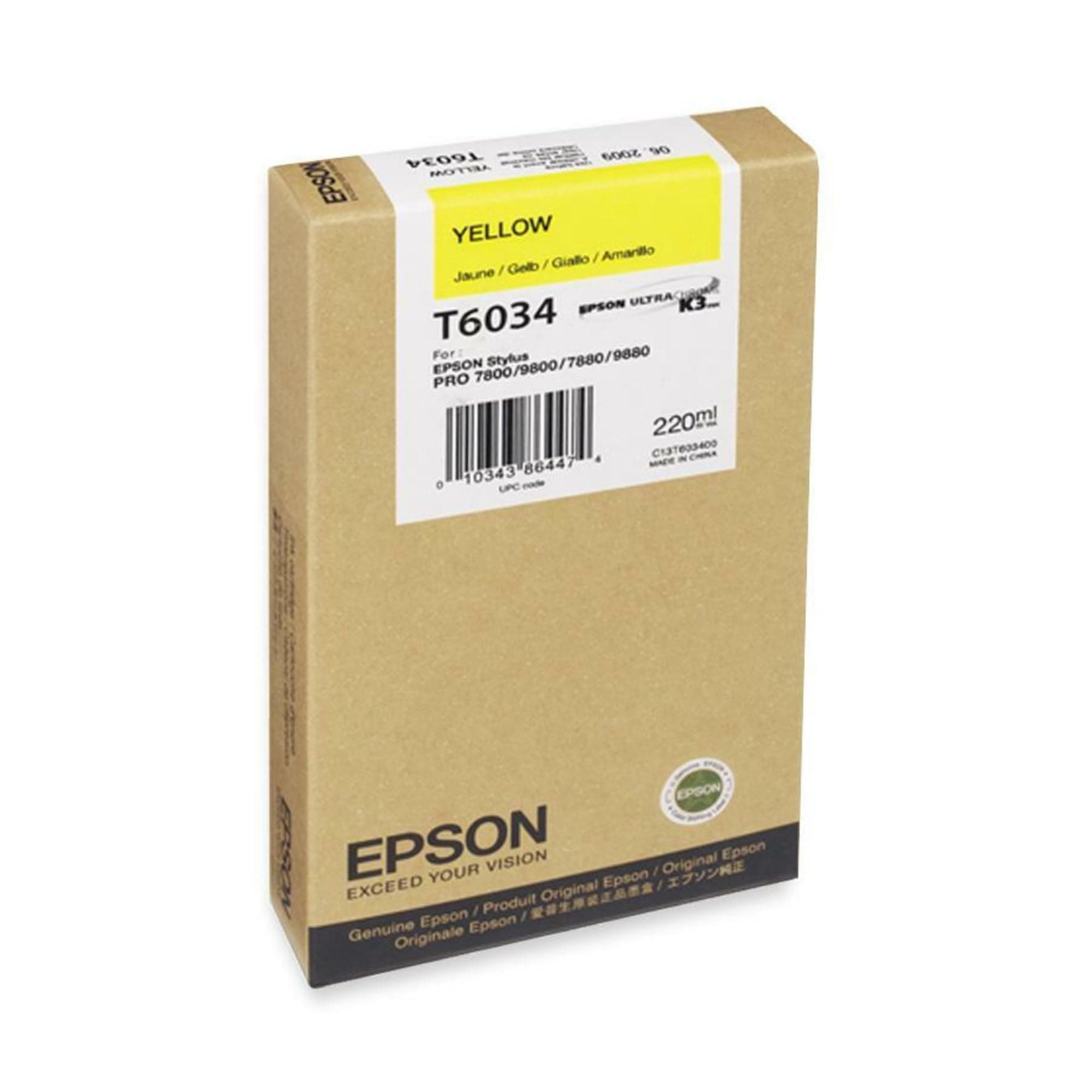 EPSON 5LB T6034 касета с мастило жълт стандартен капацитет 220 ml 1 опаковка