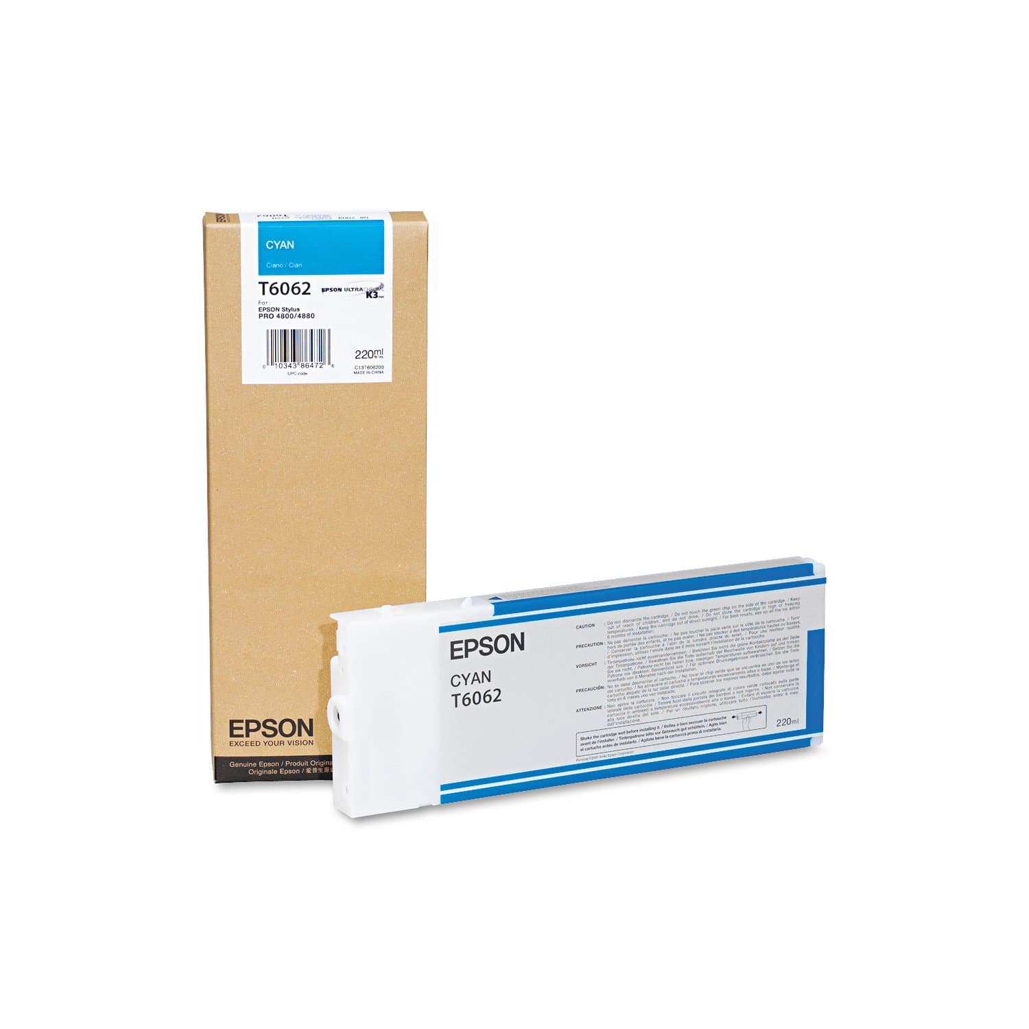 EPSON T6062 касета с мастило циан стандартен капацитет 220 ml 1 опаковка