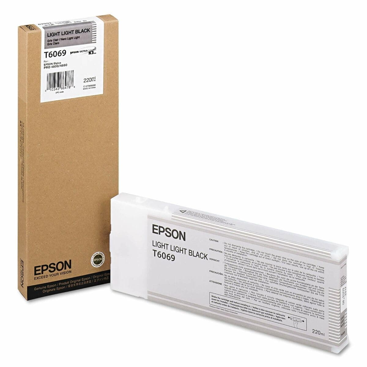 EPSON 5LB T6069 касета с мастило светло светло черно стандартен капацитет 220 ml 1 опаковка