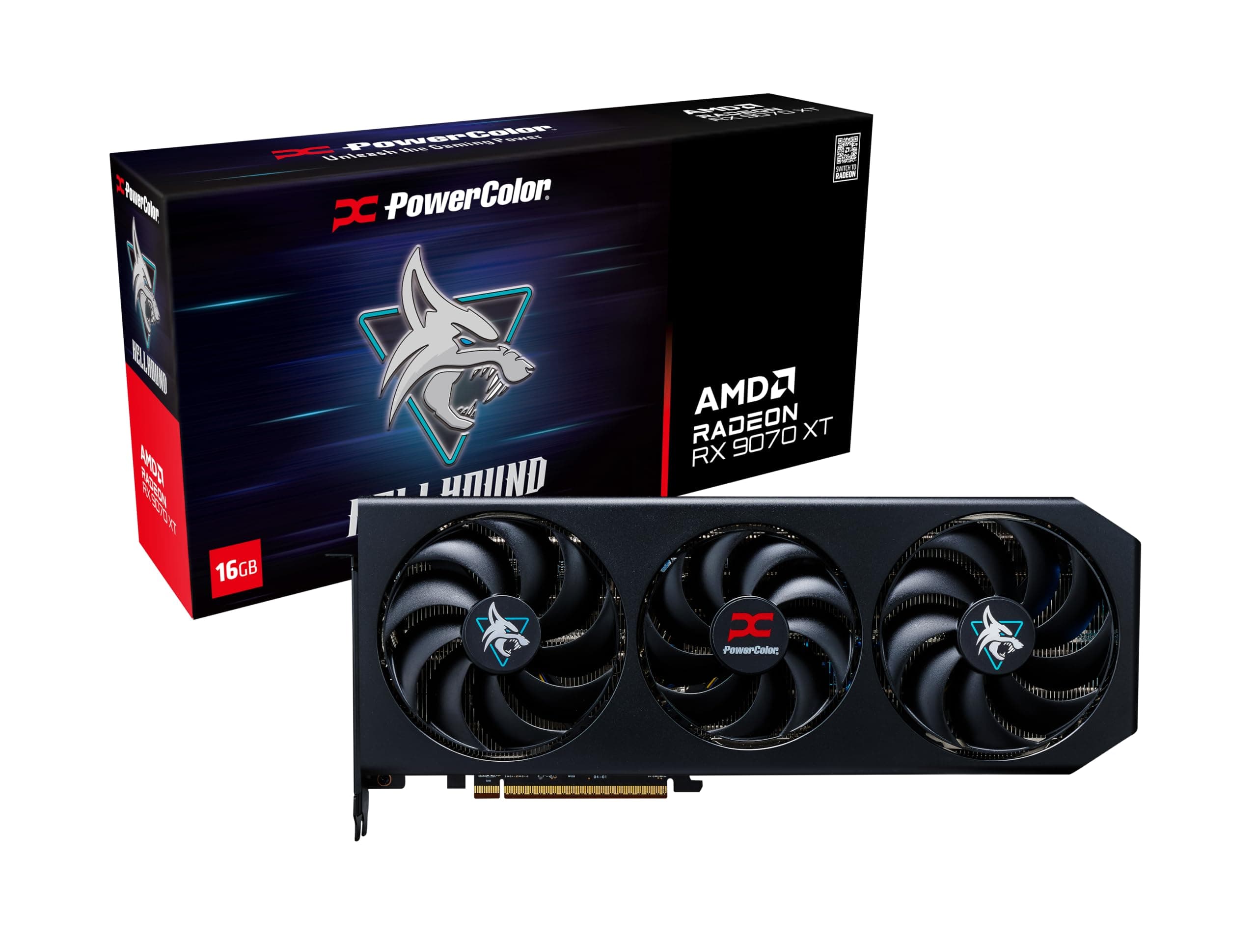 Видео карта PowerColor Radeon RX 9070 XT Hellhound 16GB GDDR6