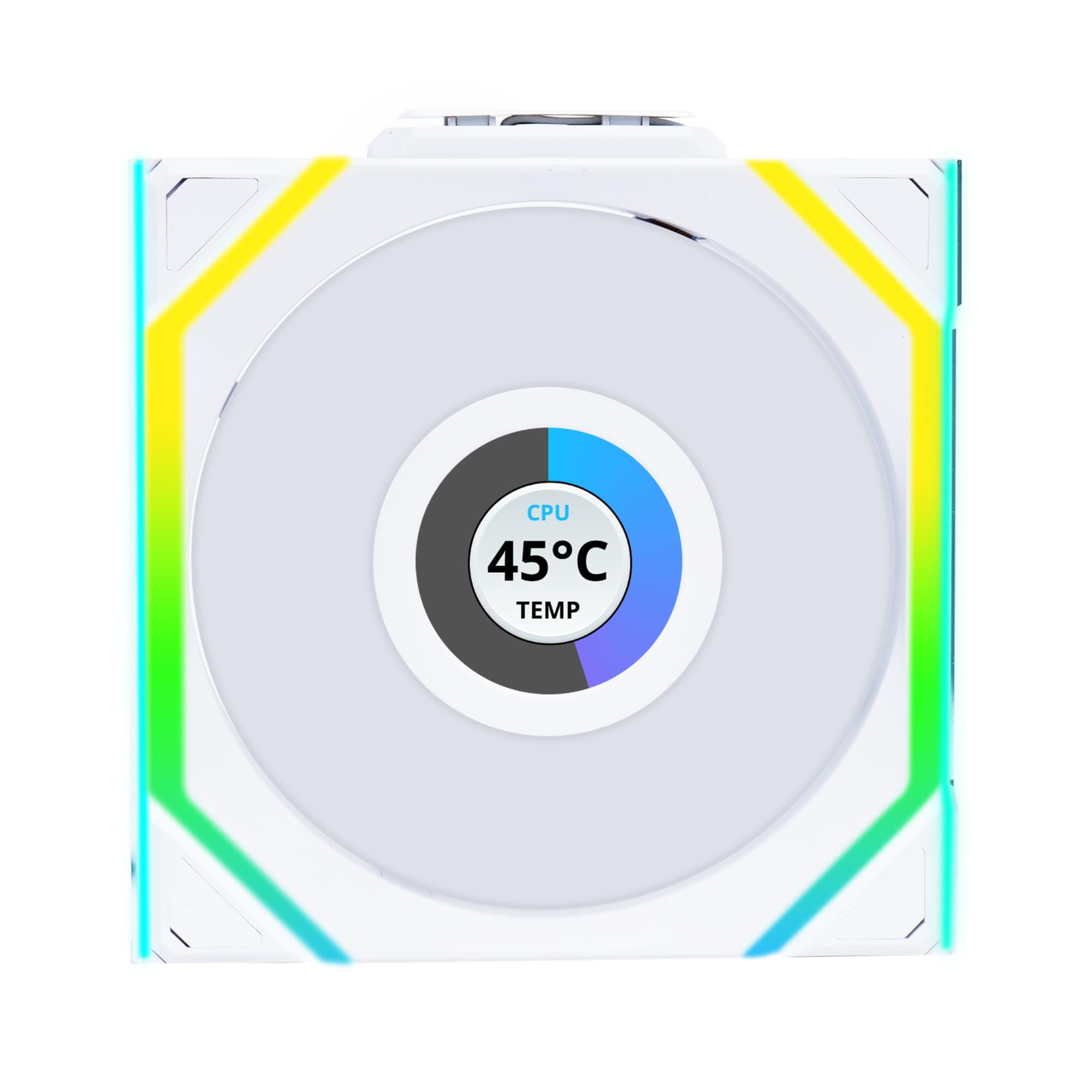 Вентилатор Lian Li UNI FAN SL Wireless LCD Reverse Blade ARGB PWM - 120 mm Бял