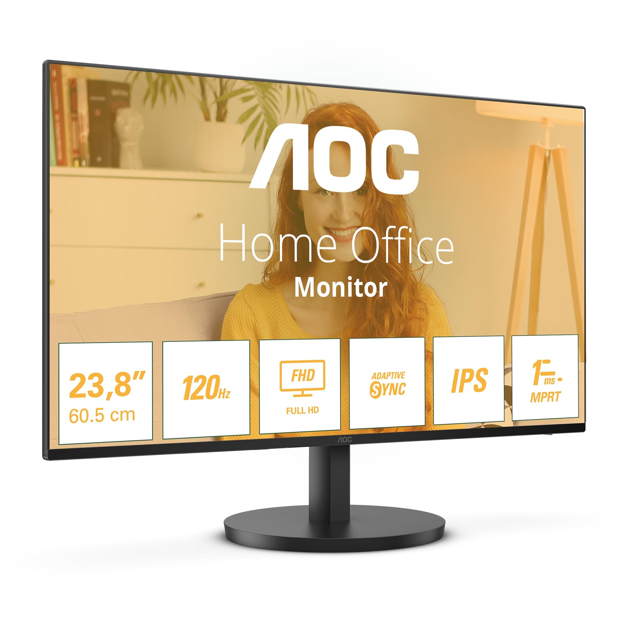AOC 24B3HA2 24-инчов FHD IPS 100Hz нормална стойка синхронизиране на реклами 1ms MPRT HDMI