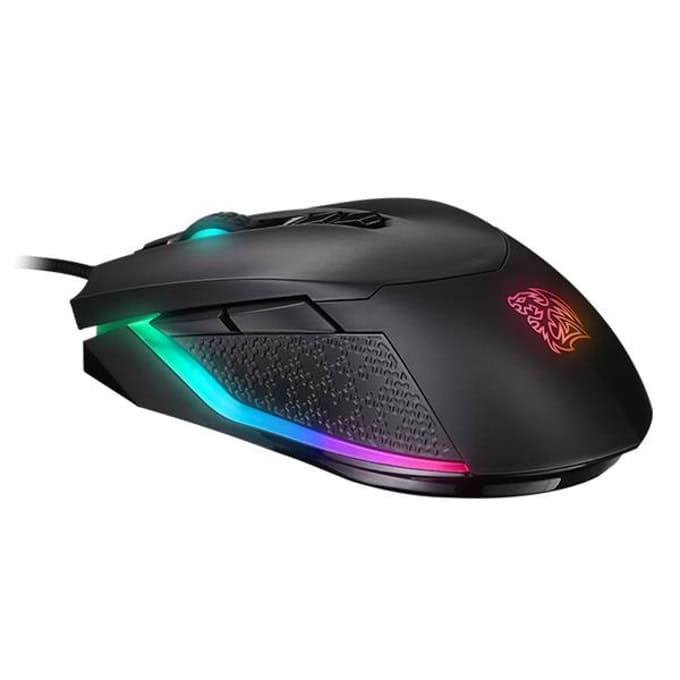 Мишка Thermaltake Iris M50, оптична (16 000 dpi), USB, черна, гейминг, 7 бутона, PixArt PMW-3389 сензор