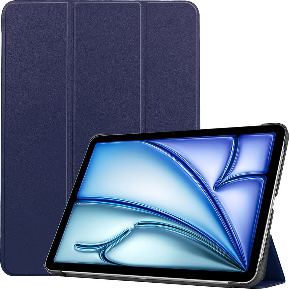 Кожен кейс и поставка за iPad Air 13 (2025), iPad Air 13 (2024) - Techsuit FoldPro Leather Case (син)