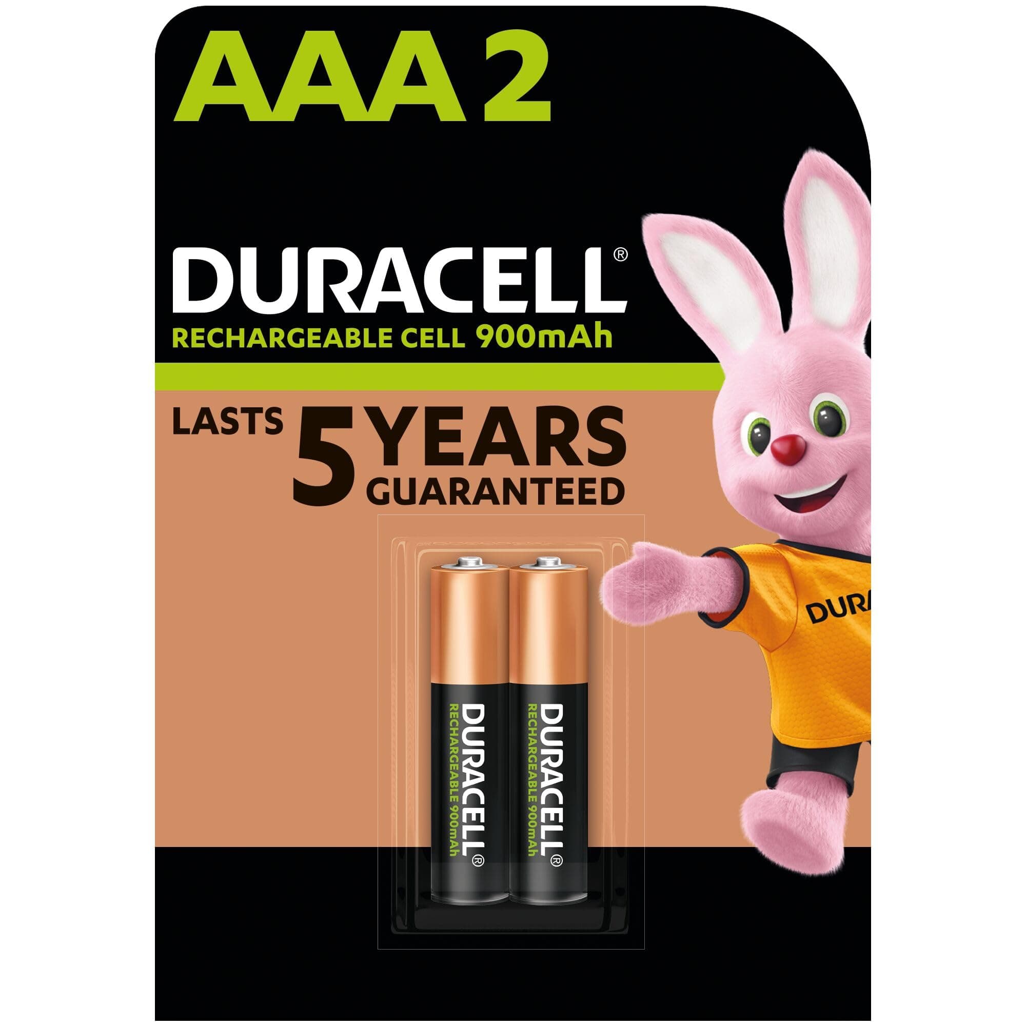 Акумулаторна батерия DURACELL R03 AAA, 900mAh NiMH, 1.2V, 2 бр. в опаковка