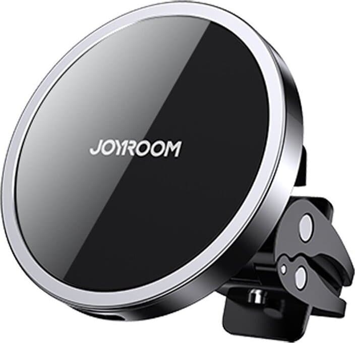 Поставка за радиатора на кола с безжично зареждане за iPhone с Magsafe - Joyroom Magnetic Wireless Vent Car Charge Holder 15W (черен)