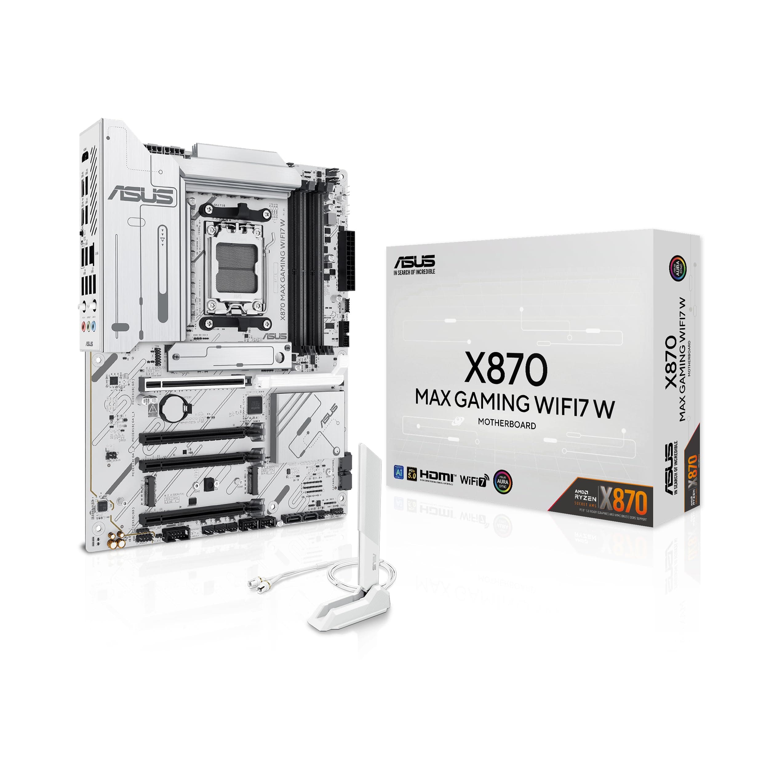 Дънна платка ASUS X870 MAX GAMING WHITE WiFi7 AM5 DDR5