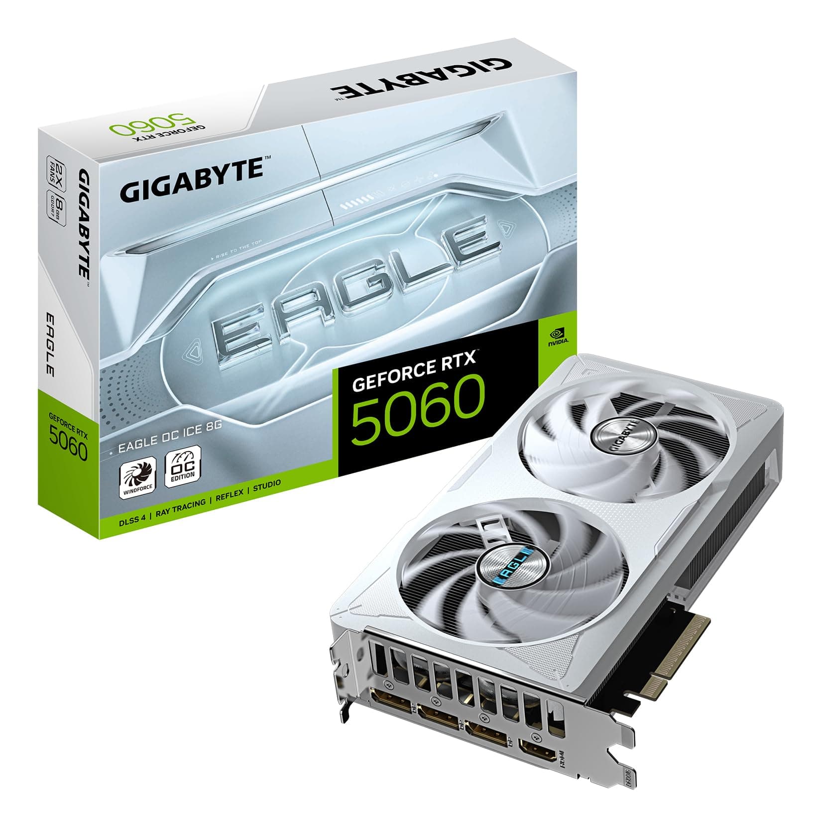 Видео карта GIGABYTE RTX 5060 EAGLE OC ICE 8GB GDDR7