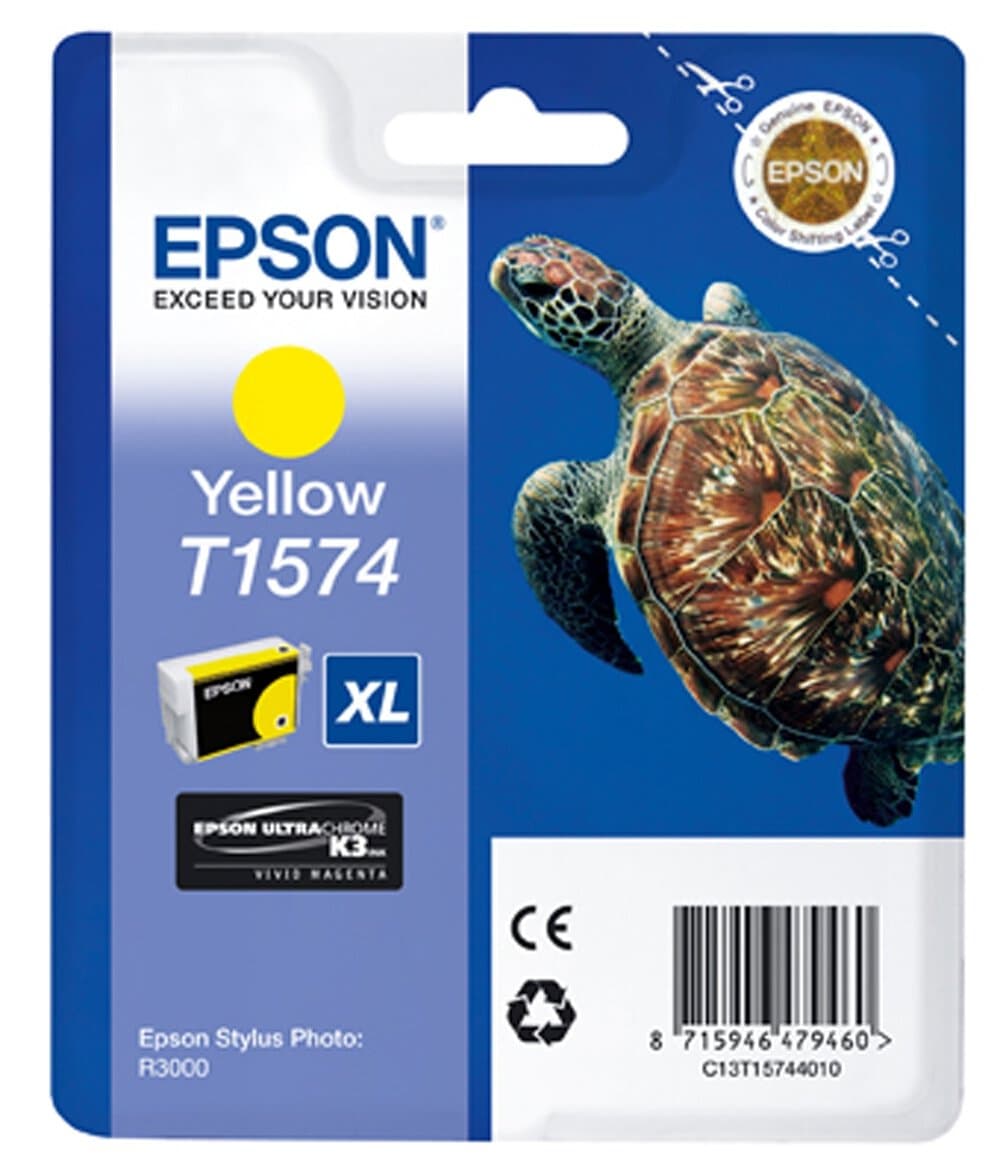 EPSON 5LB T1574 касета с мастило жълт стандартен капацитет 1 пакет блистер без аларма