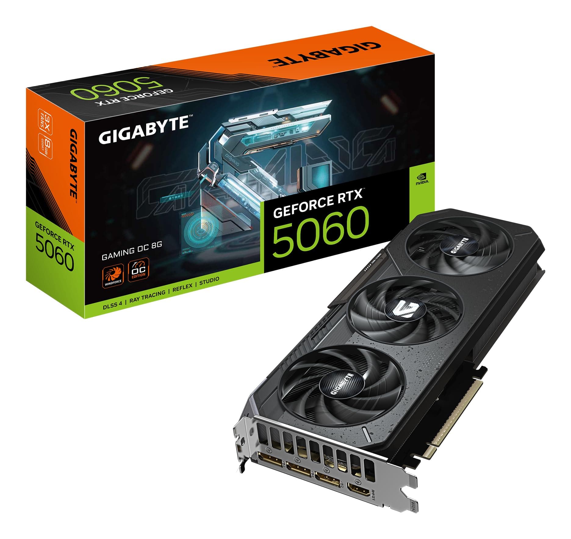 Видео карта GIGABYTE RTX 5060 GAMING OC 8GB GDDR7