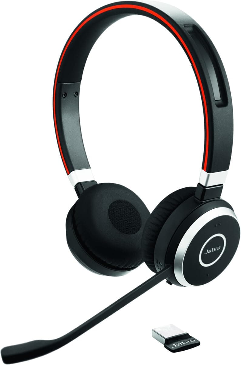 Слушалки Jabra Evolve 65 SE 6599-833-309, безжични, Bluetooth, USB, шумопотискащ микрофон, Jabra SafeTone, съвместими с Microsoft Teams (MS), черни