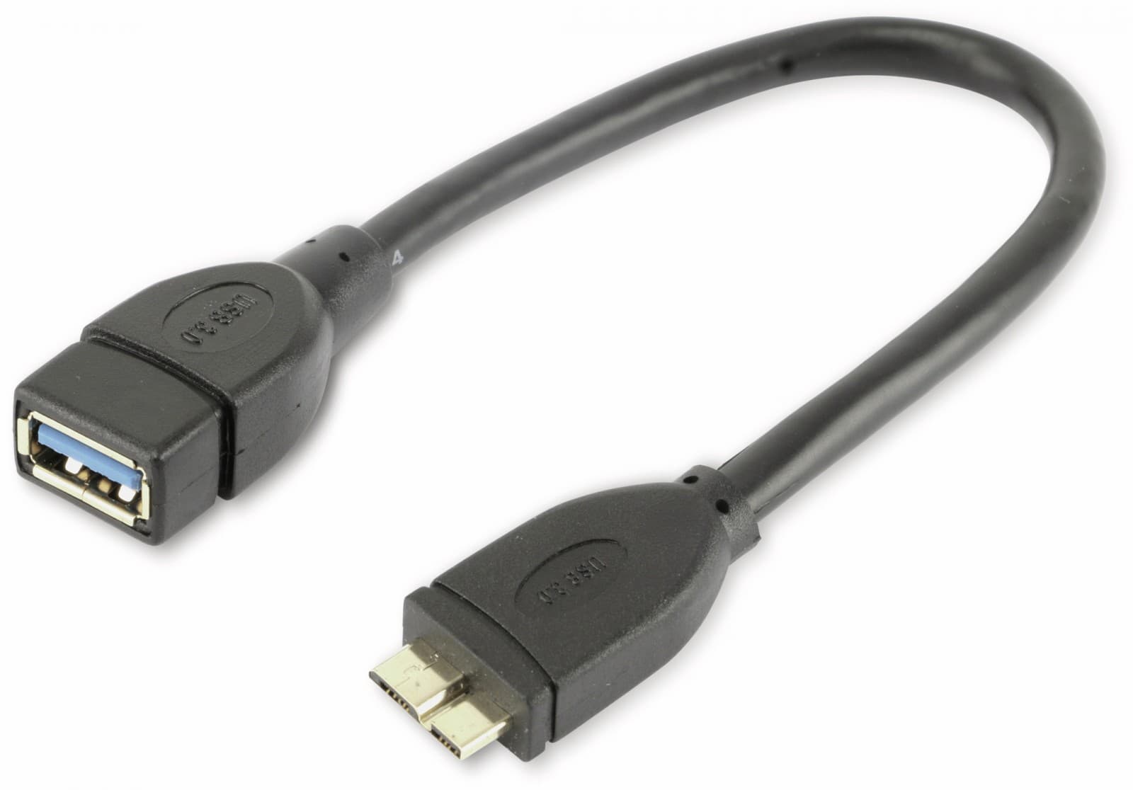 Кабел Hamma от USB micro B(10-pin)(м) към USB A(ж)3.0, черен