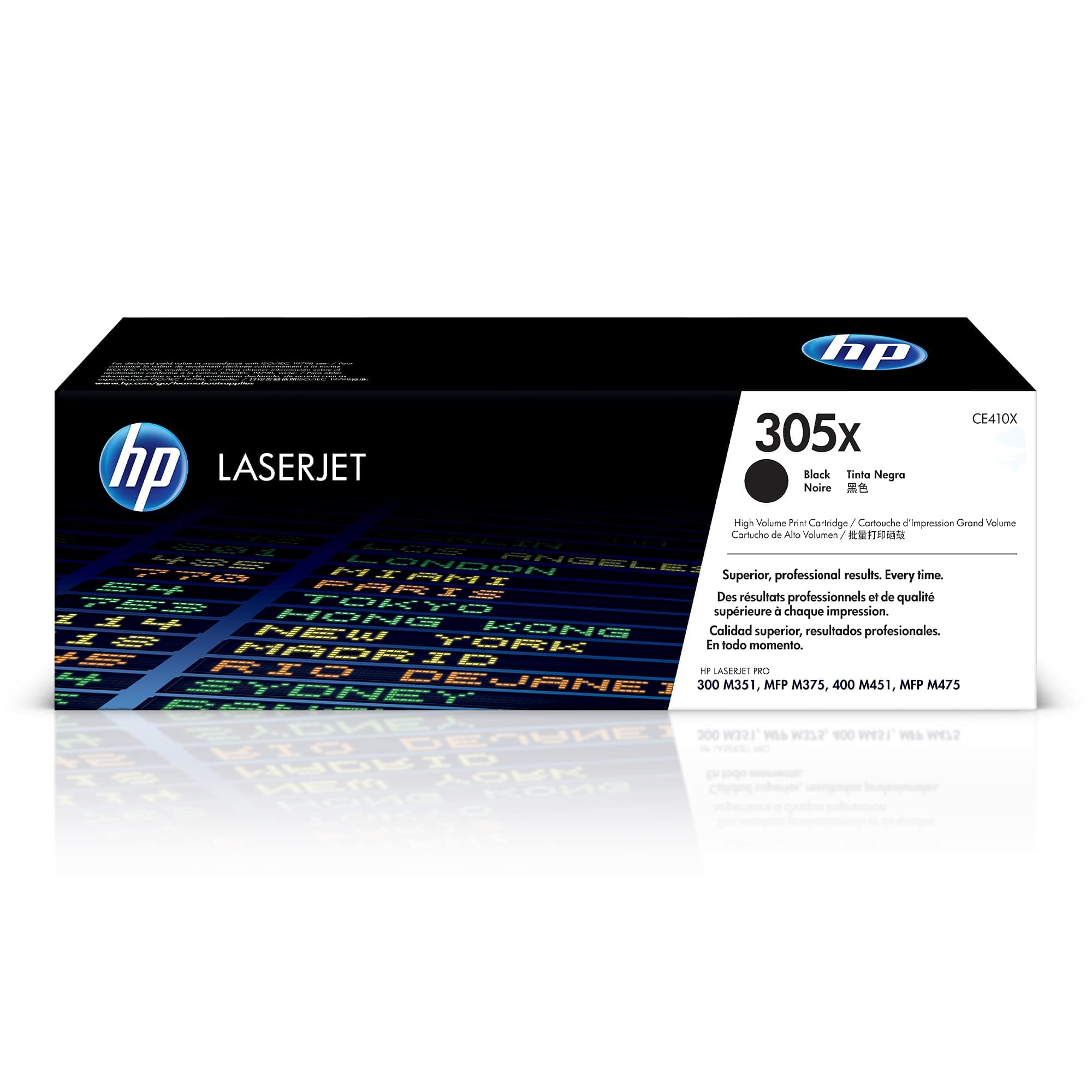 HP 305X original LaserJet оригинална тонер касета CE410X черна с голям капацитет 4000 страници 1 пакет