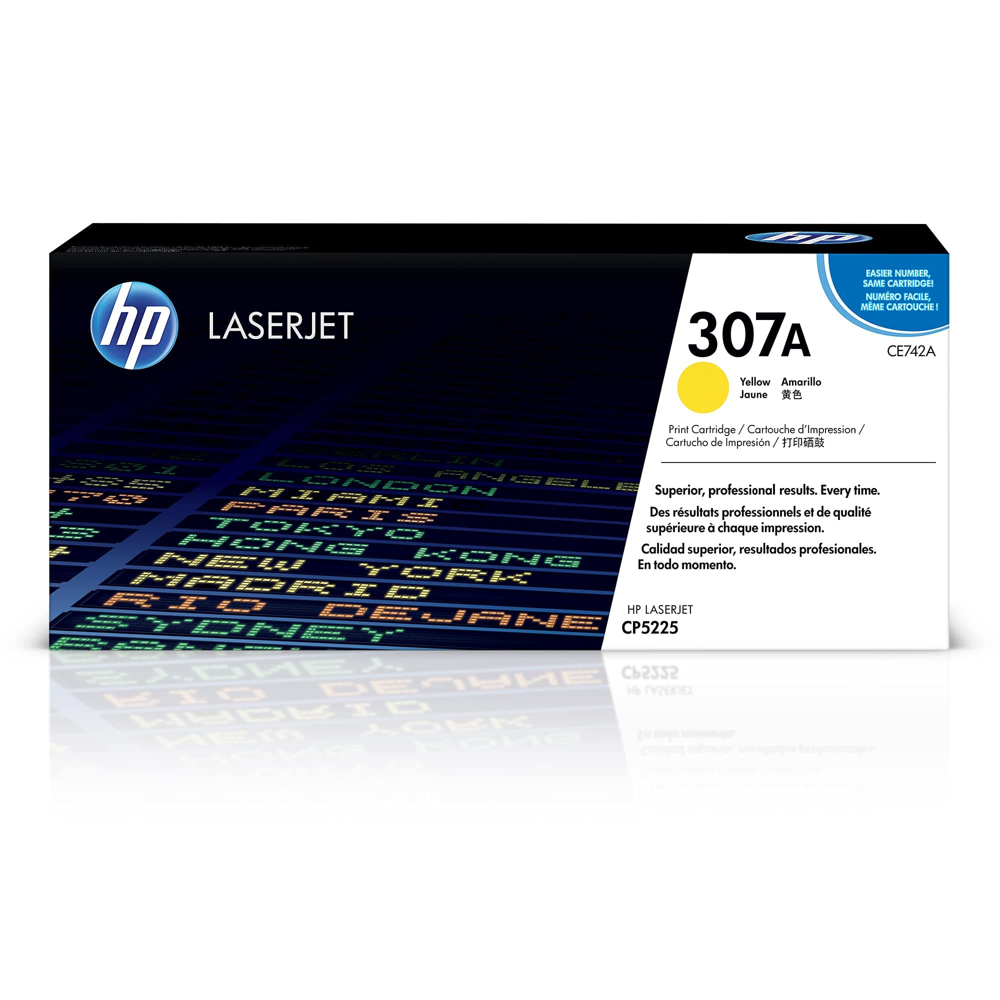 HP original Color LaserJet CE742A Тонер касета жълта стандартен капацитет 7300 страници 1 пакет