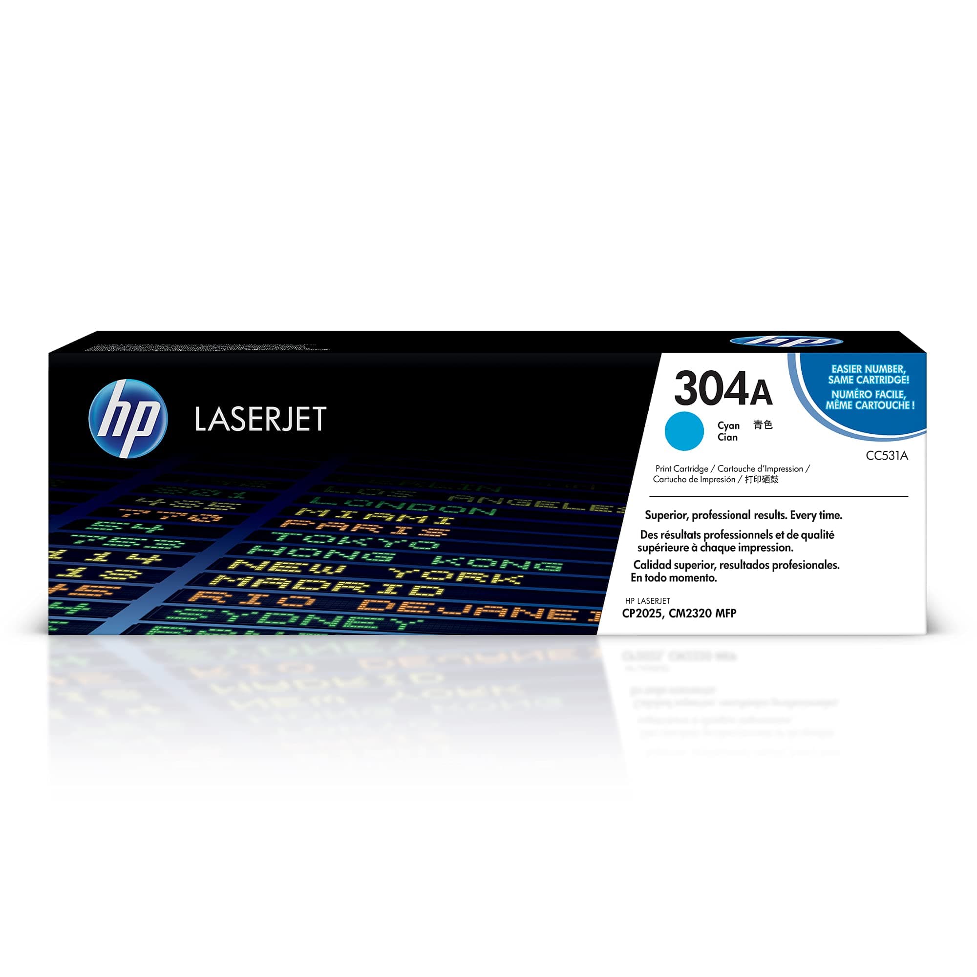 HP 304A оригинална тонер касета Color LaserJet CC531A cyan стандартен капацитет 2800 страници 1 опаковка ColorSphere