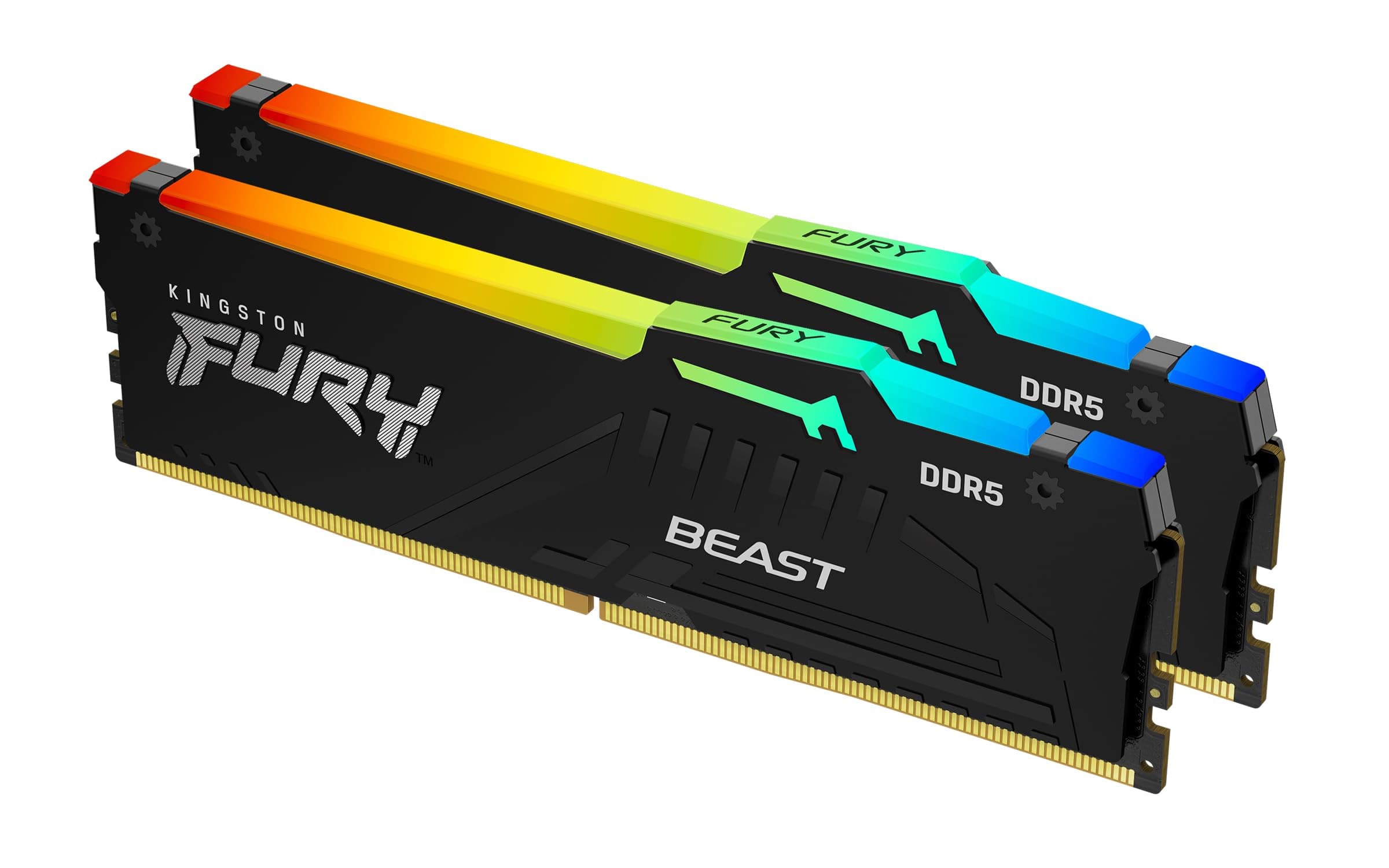 KINGSTON 16GB 6000MT/s DDR5 CL30 DIMM Комплект от 2 FURY Beast RGB EXPO