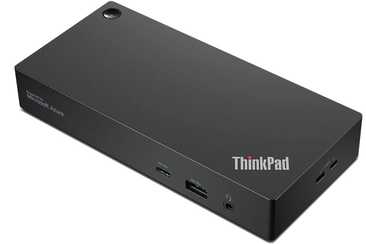Докинг станция Lenovo ThinkPad Universal Smart Dock (40B20135EU), от USB-C към 1x USB-C, 5x USB-A, 1x HDMI, 2x DisplayPort, 1x RJ45, 1x Jack 3.5mm, черна