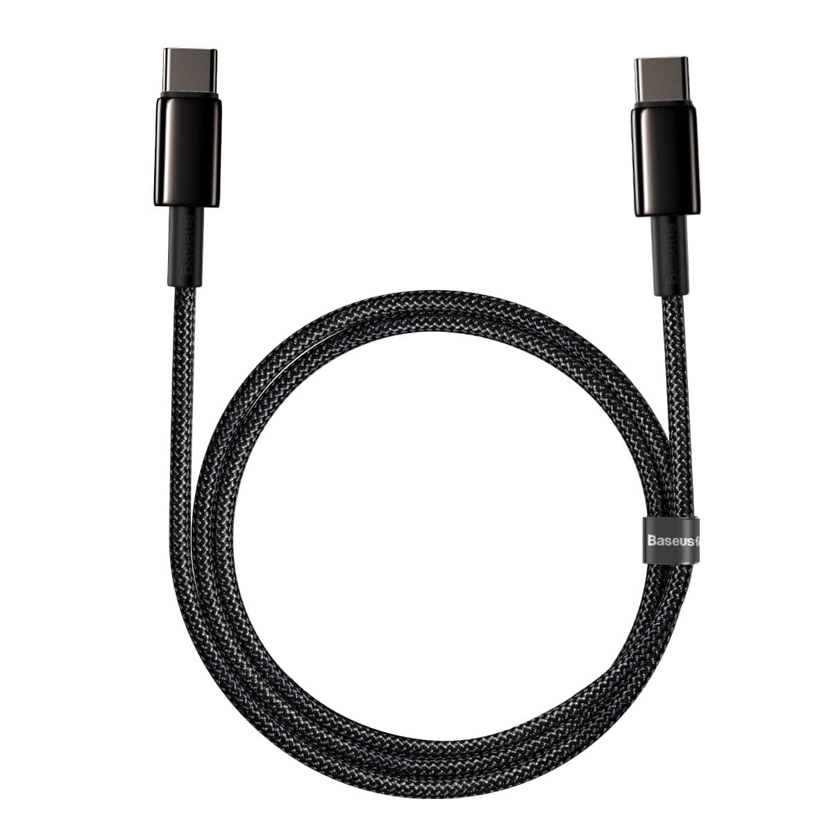Кабел Baseus CATWJ-01, от USB C(м) към USB C(м), 100W, 1m, черен