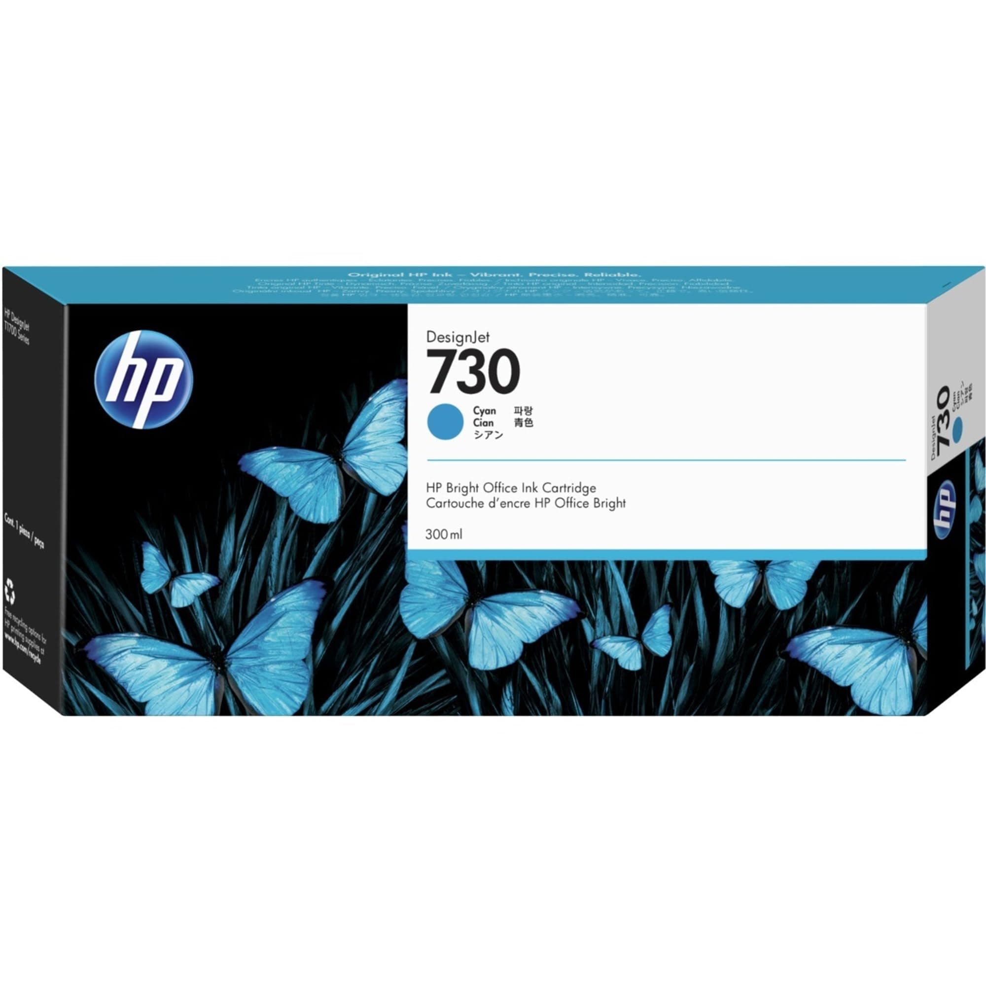 HP 730 300 ml Cyan Ink Cartridge T1600 / T2600 / T1700