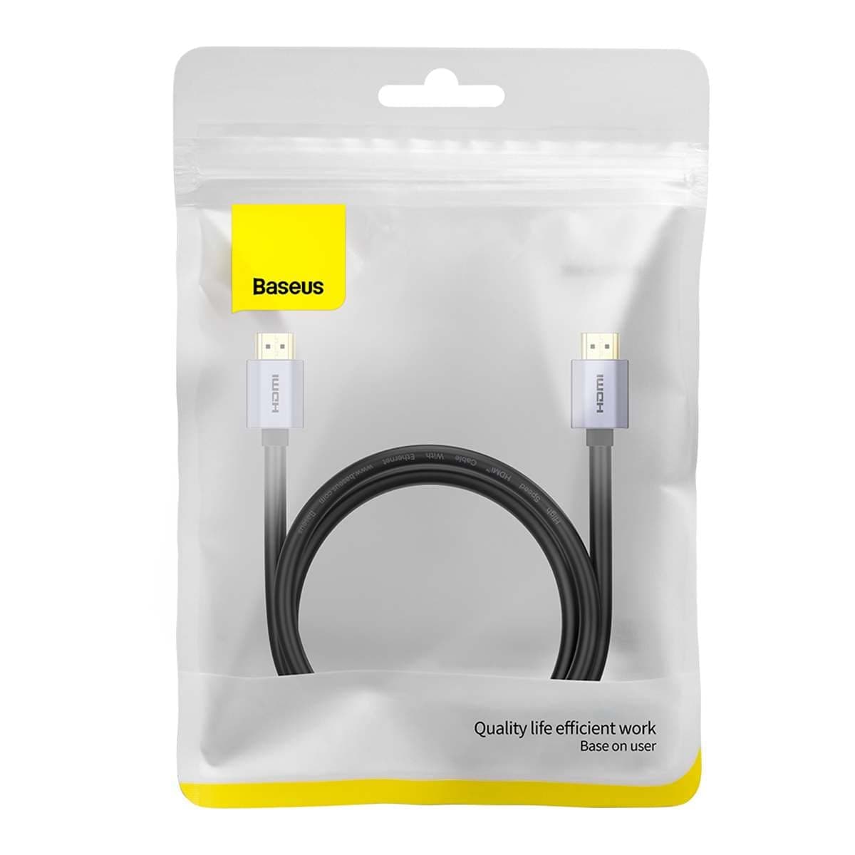 Кабел Baseus High Definition Series (WKGQ020101), от HDMI(м) към HDMI(м), 1.5м, черен, 4K@60Hz