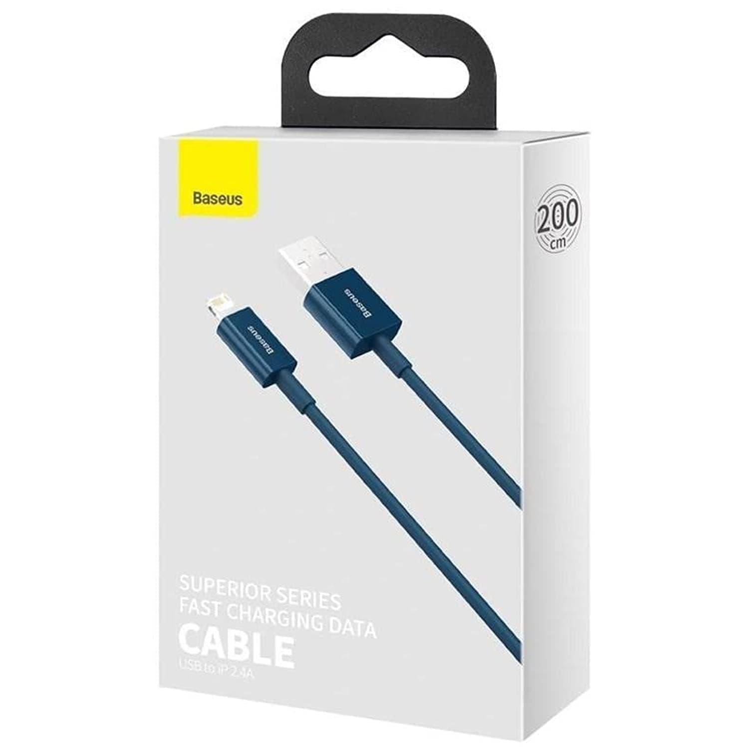 Кабел Baseus Superior Lightning Blue (CALYS-A03), от USB-A(м) към Lightning(м), 1m, 2.4A/12W, син