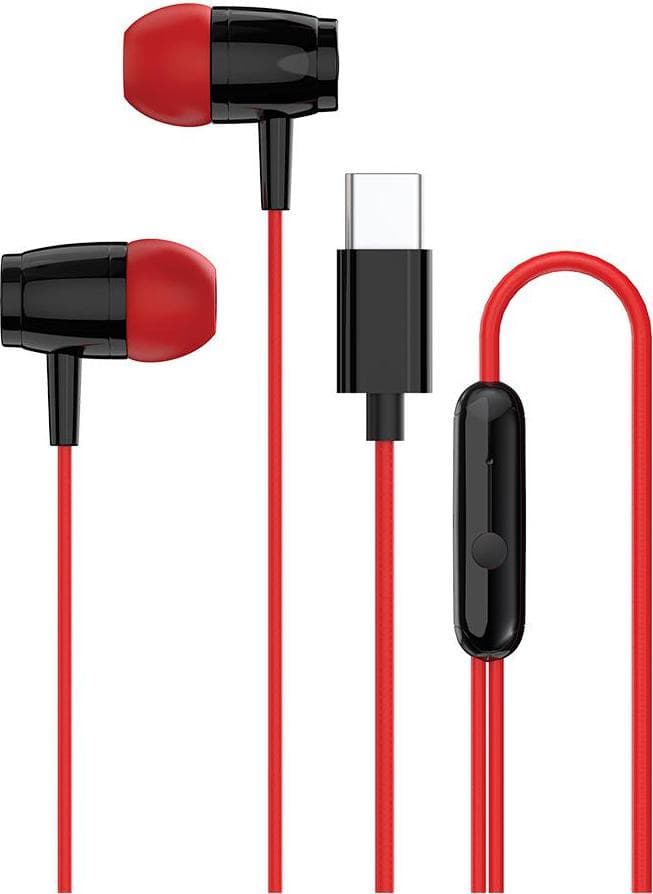 Слушалки Canyon SEP-5, USB-C, микрофон, 10mm говорители, червени