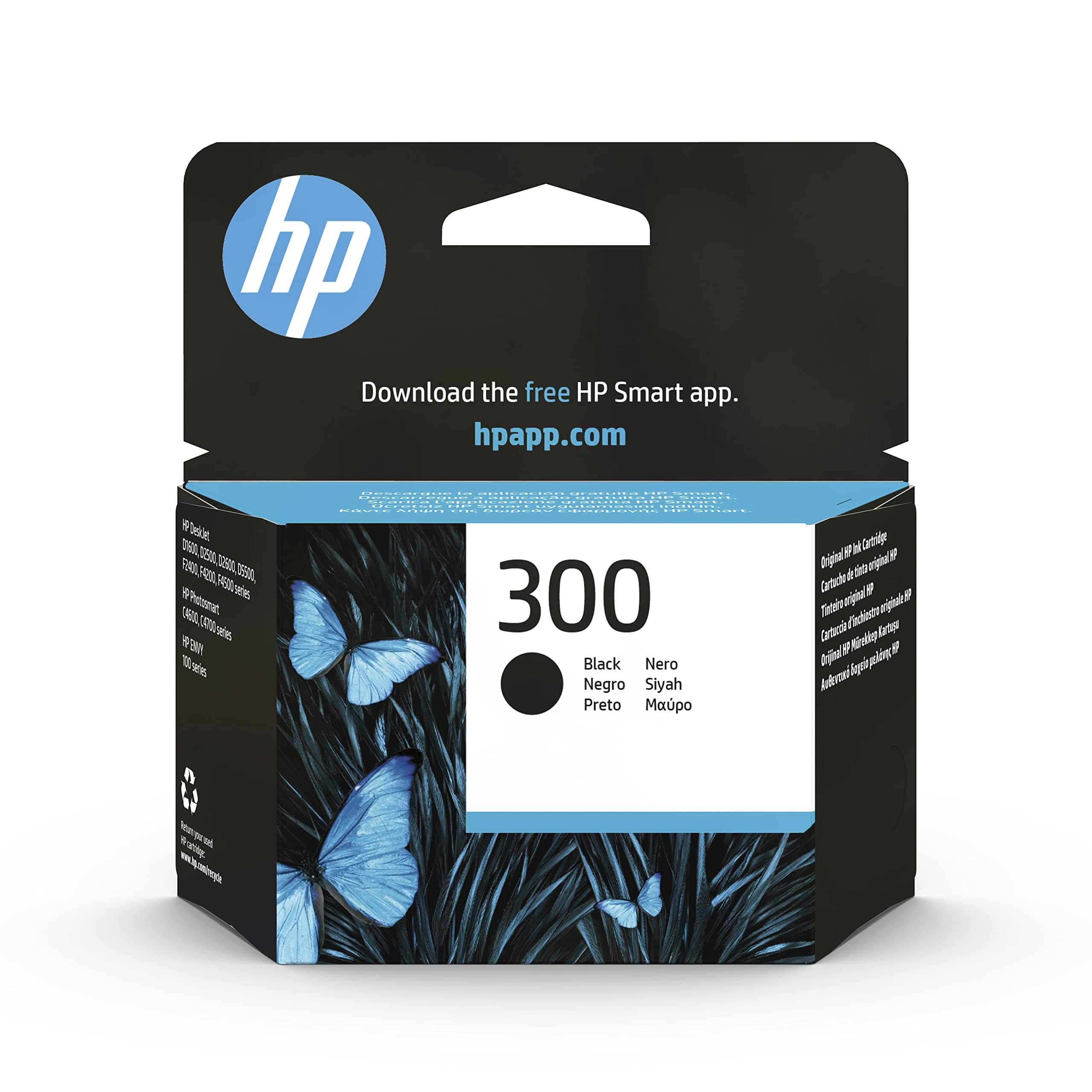 HP 300 оригинална касета с мастило CC640EE UUS черен стандартен капацитет 4 ml 200 страници 1 пакет с касета с мастило Vivera
