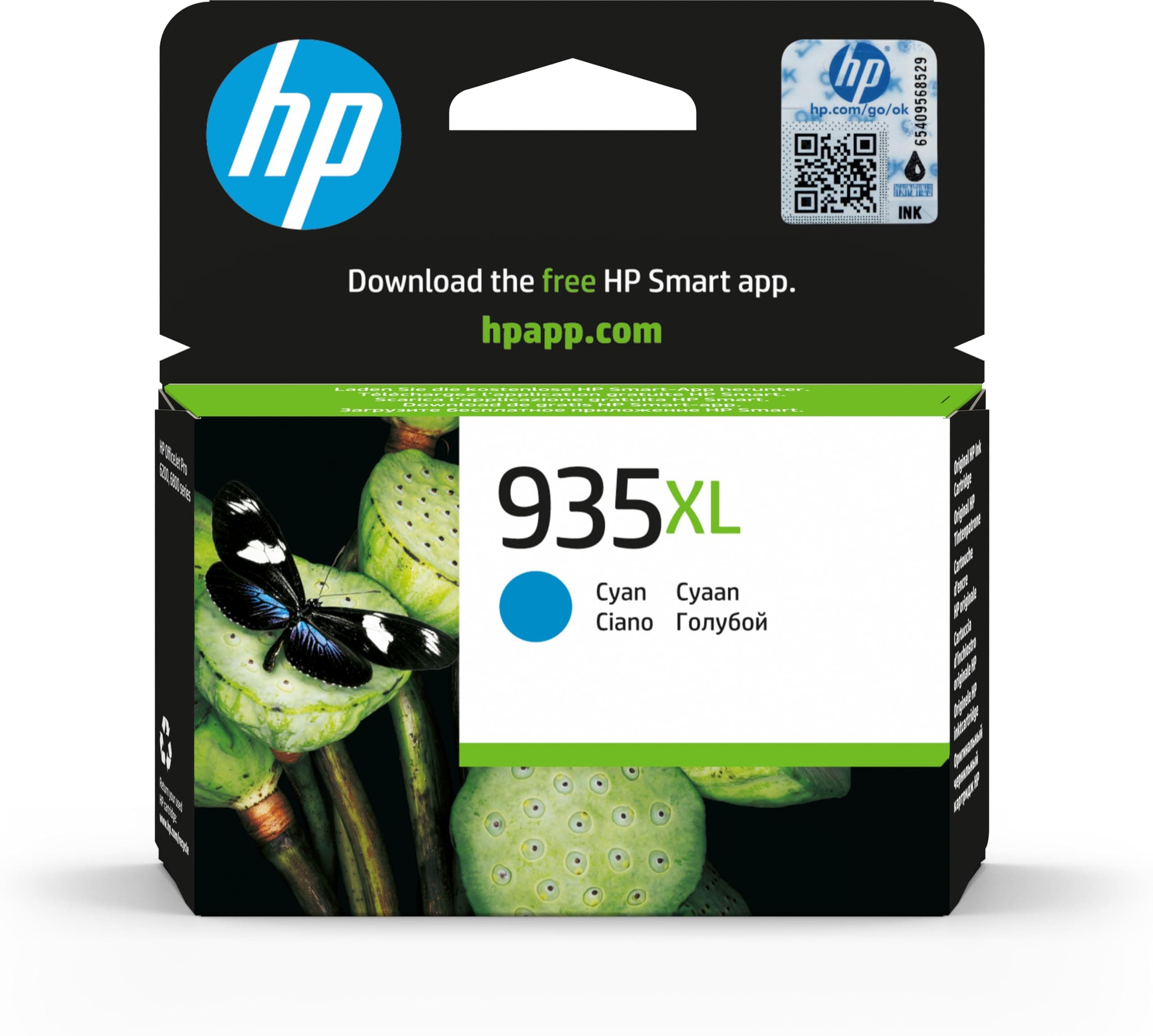 HP 935XL оригинална касета с мастило C2P24AE BGX cyan голям капацитет 825 страници 1 опаковка