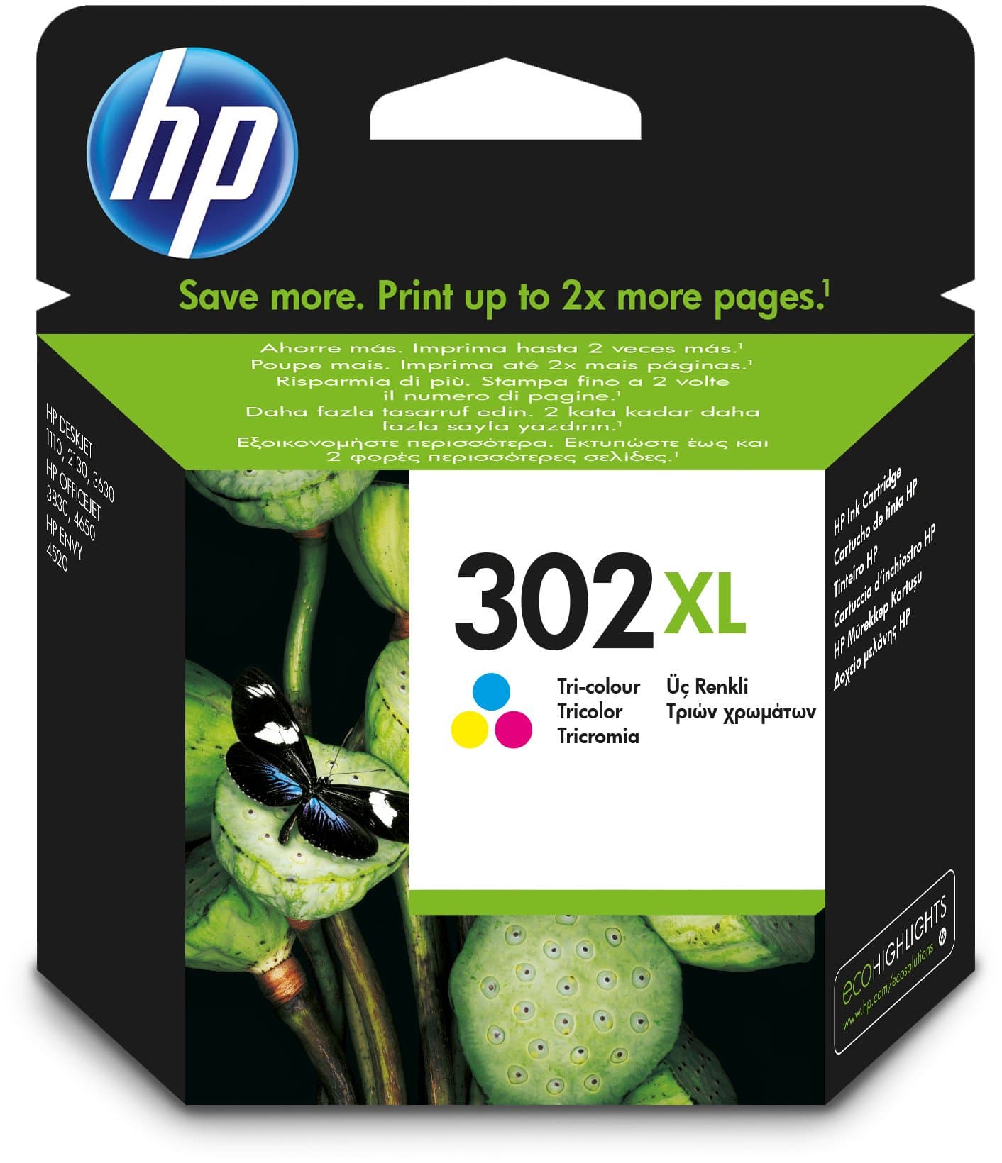 HP 302XL оригинална мастилена касета F6U67AE UUS Трицветна