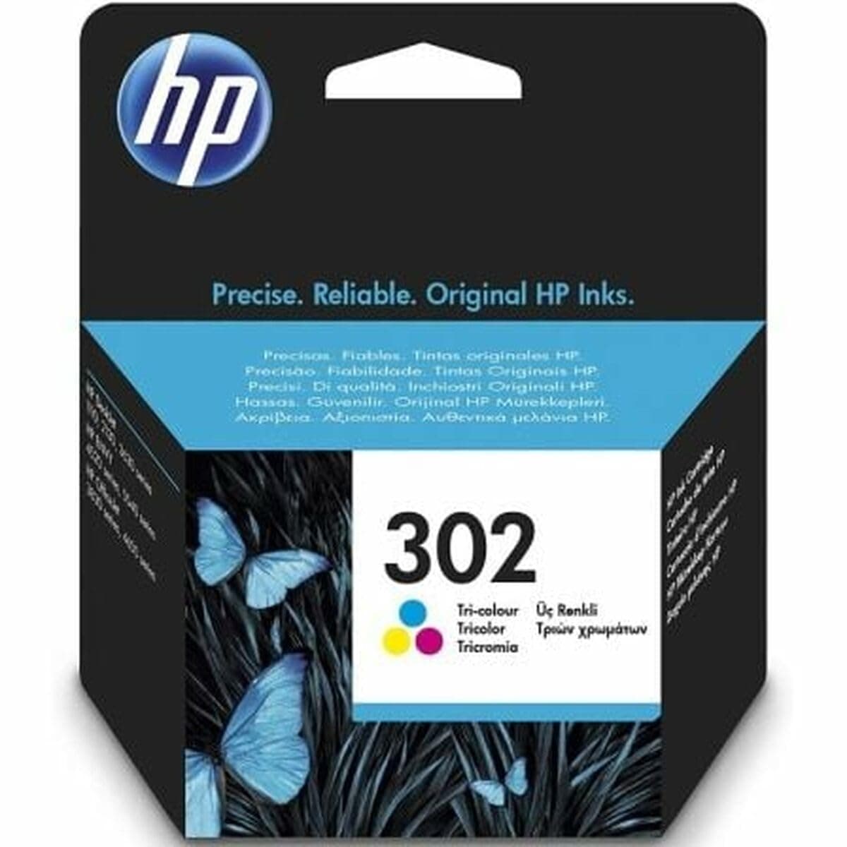 HP 302 оригинална трицветна касета с мастило F6U65AE 301 Блистер