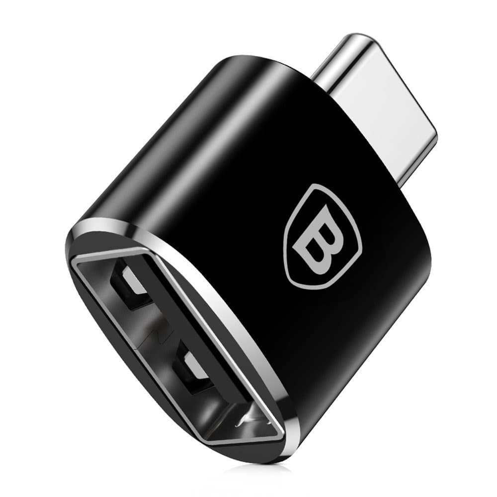 Преходник Baseus CATOTG-01, от USB Type C(м) към USB A(ж), черен