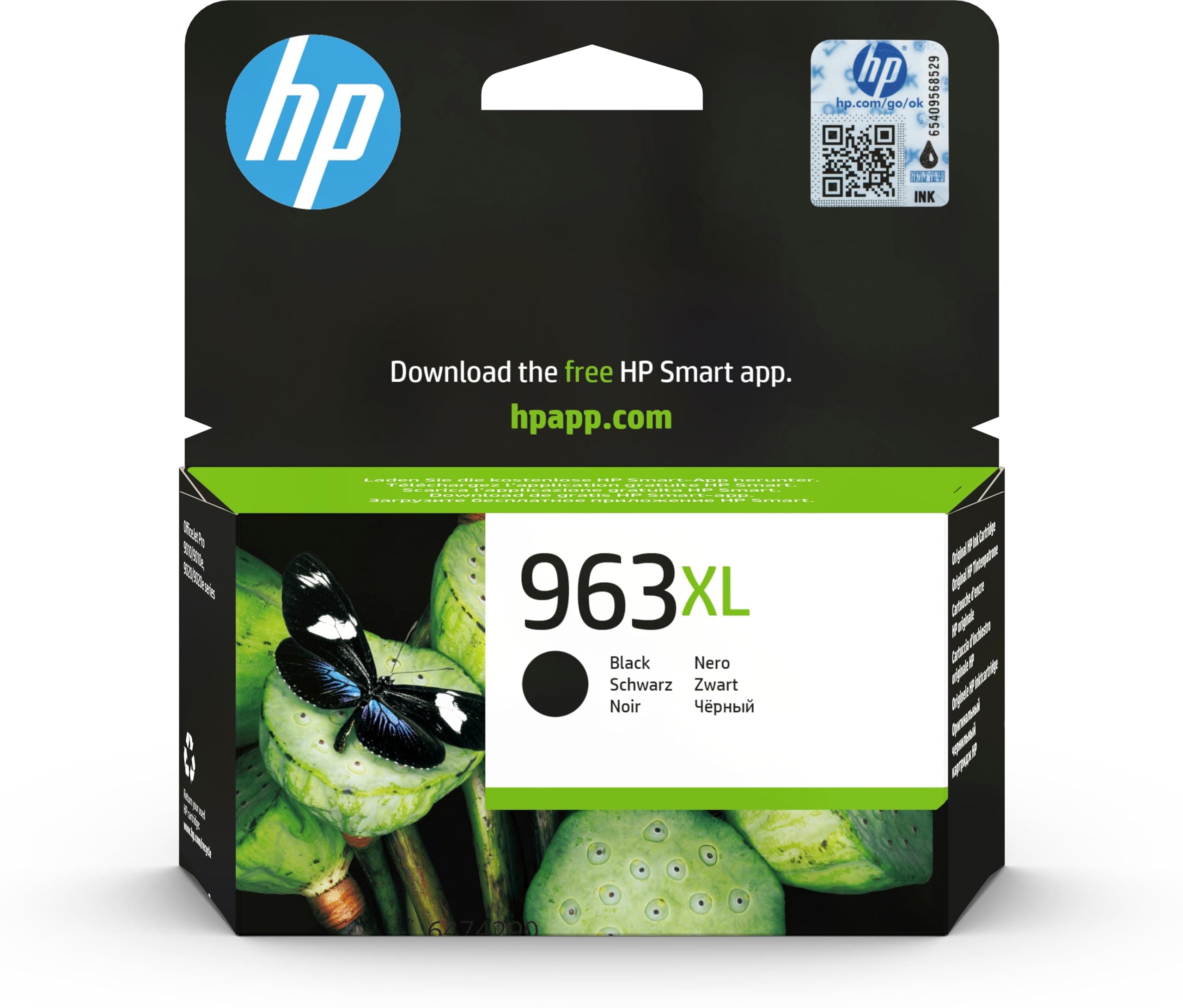 Оригинална черна касета с мастило HP 963XL с голям капацитет