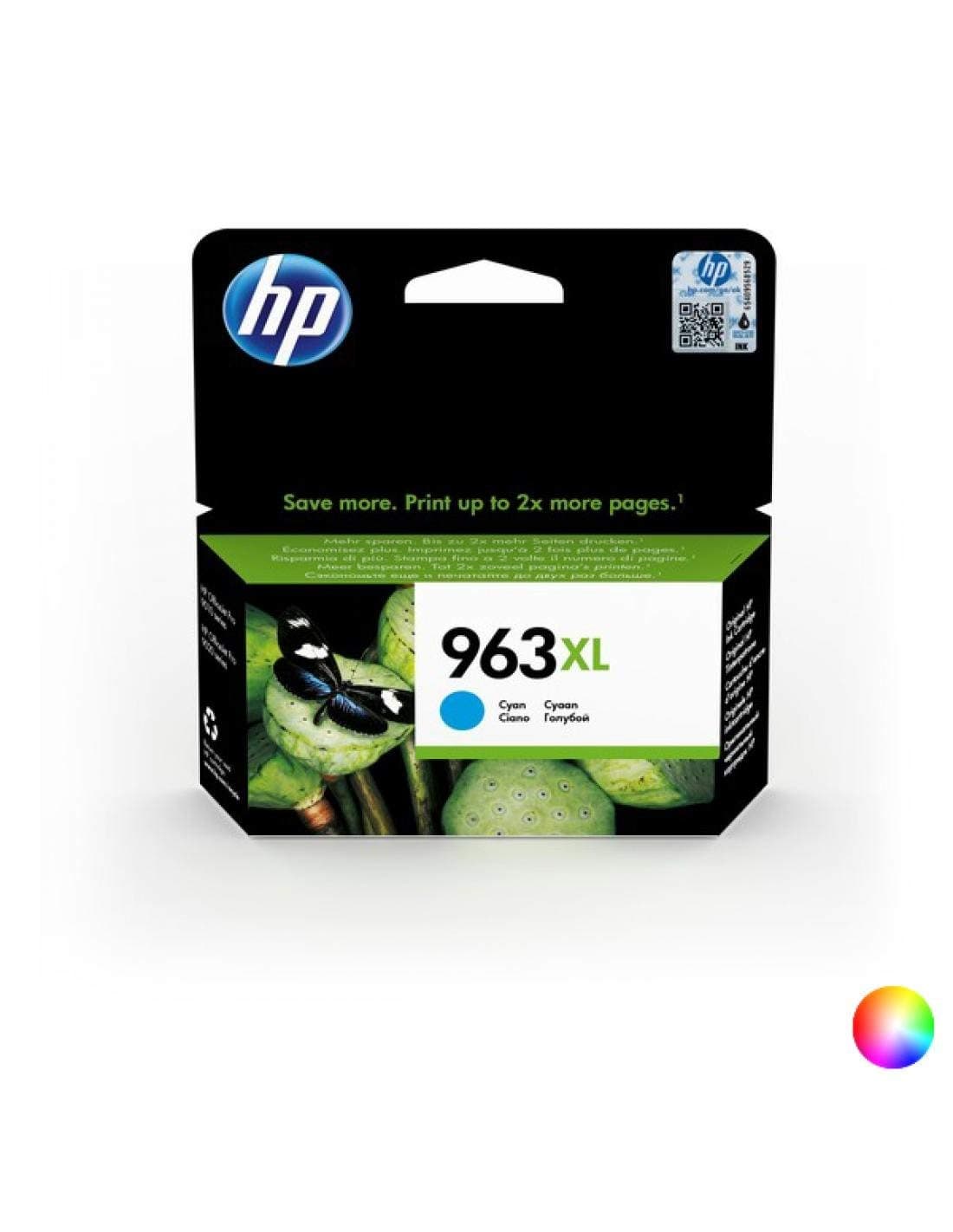 HP 963XL оригинална цианова мастилена касета с голям капацитет