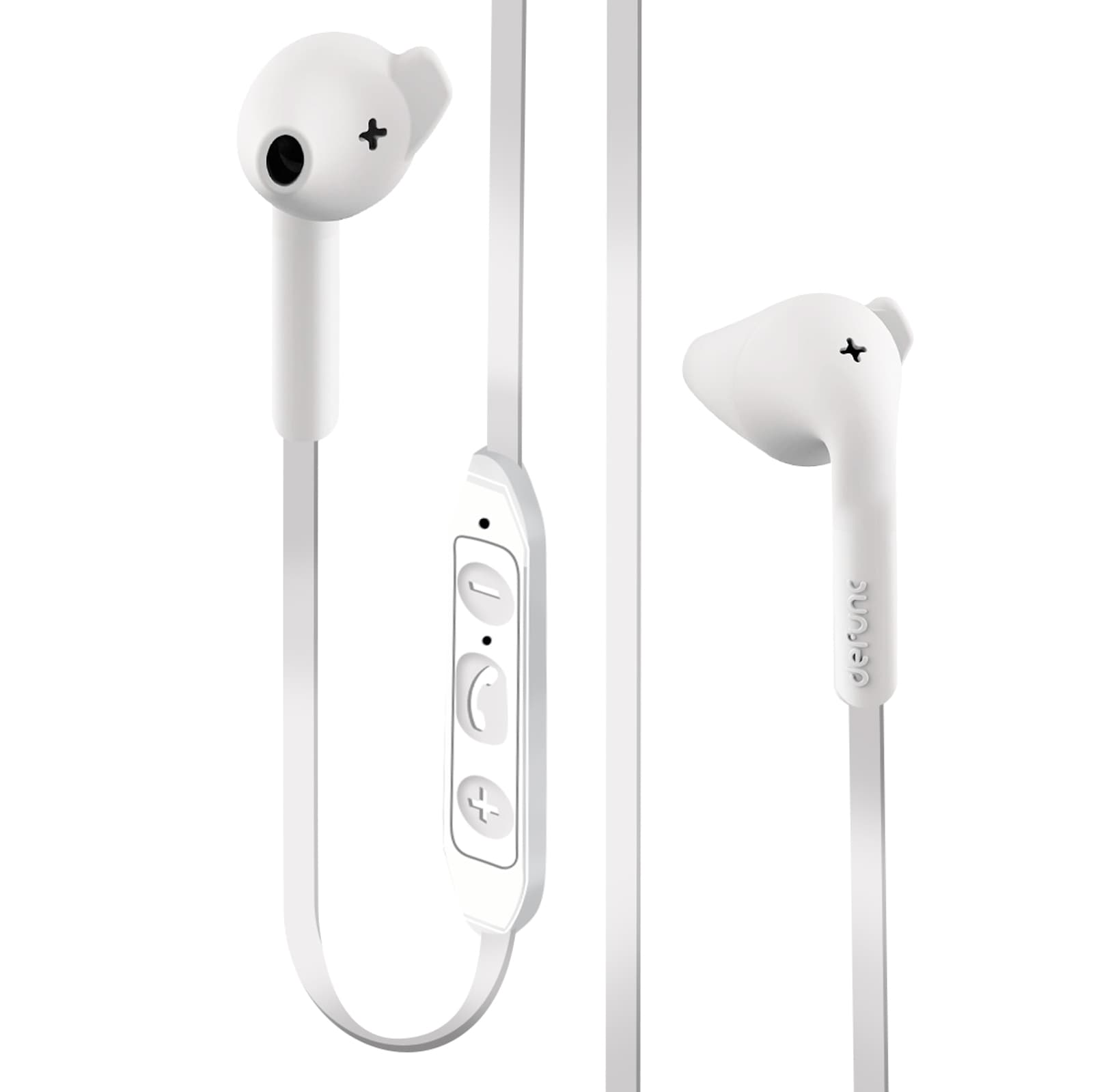Безжични блутут слушалки за мобилни устройства - Defunc Basic Hybrid Bluetooth Earbuds (бял)