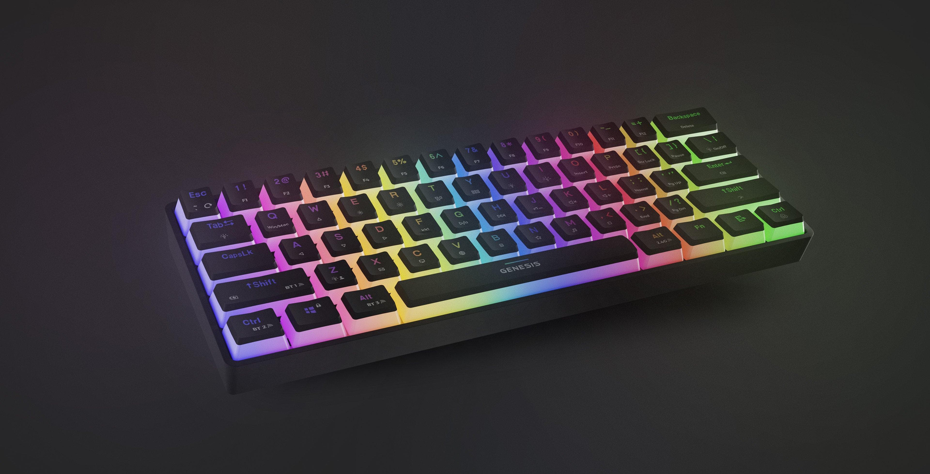 Genesis Mechanical Gaming Keyboard Thor 660 G2 Wireless RGB Backlight BLACK GATERON BROWN